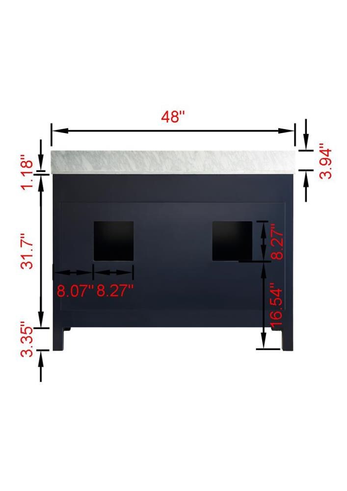 SUPREME WOOD 69048D-CAB-DB-SQ Bath-Vanity-Combo - View #14