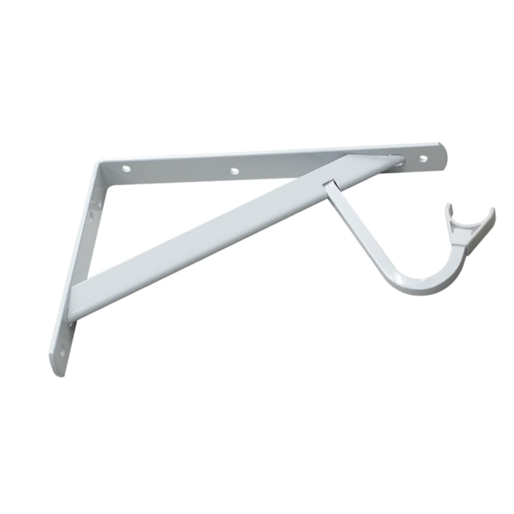 Shelf brackets discount with hanging rail