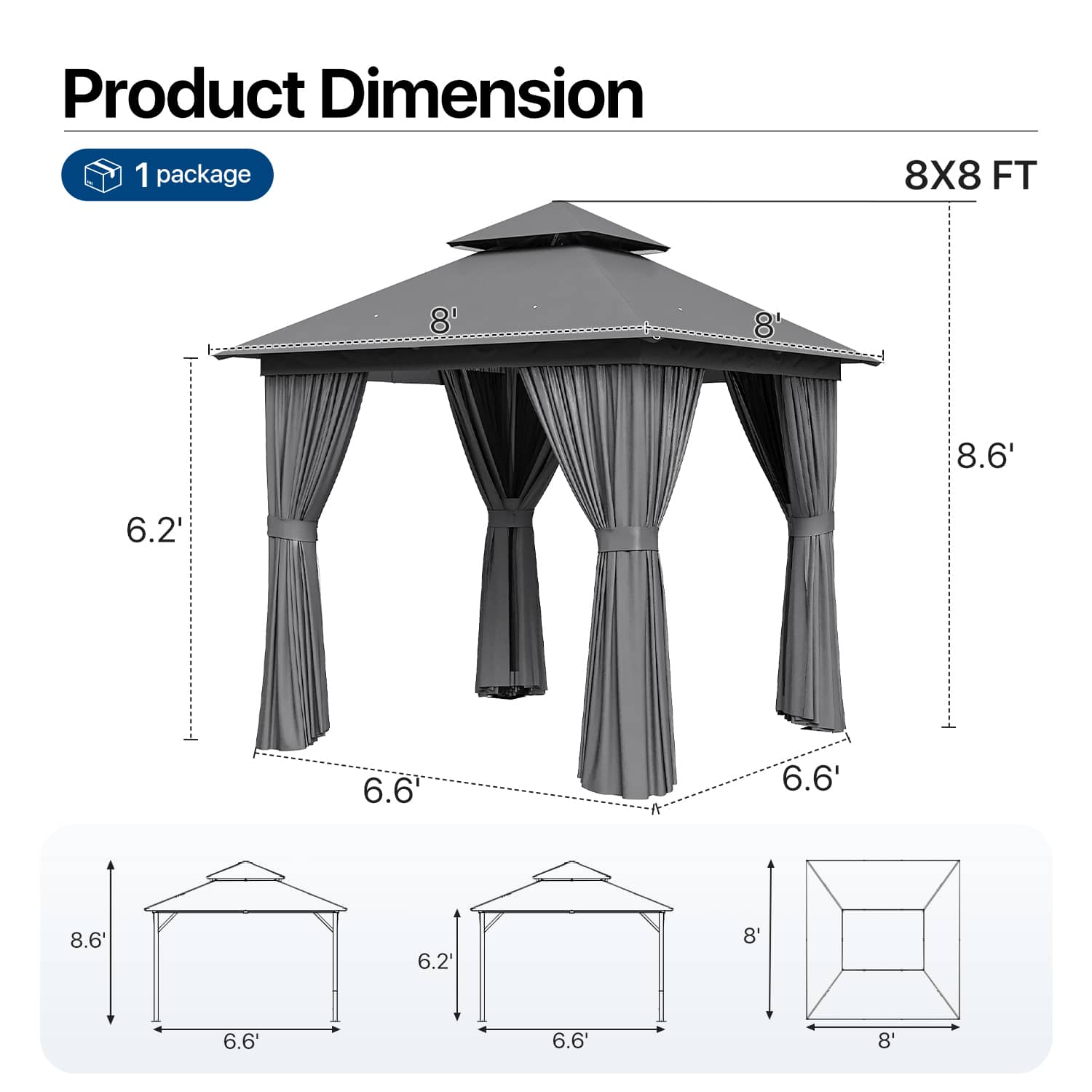 Sunmthink GBSM50G39 Wood-Resin-Gazebos - View #7