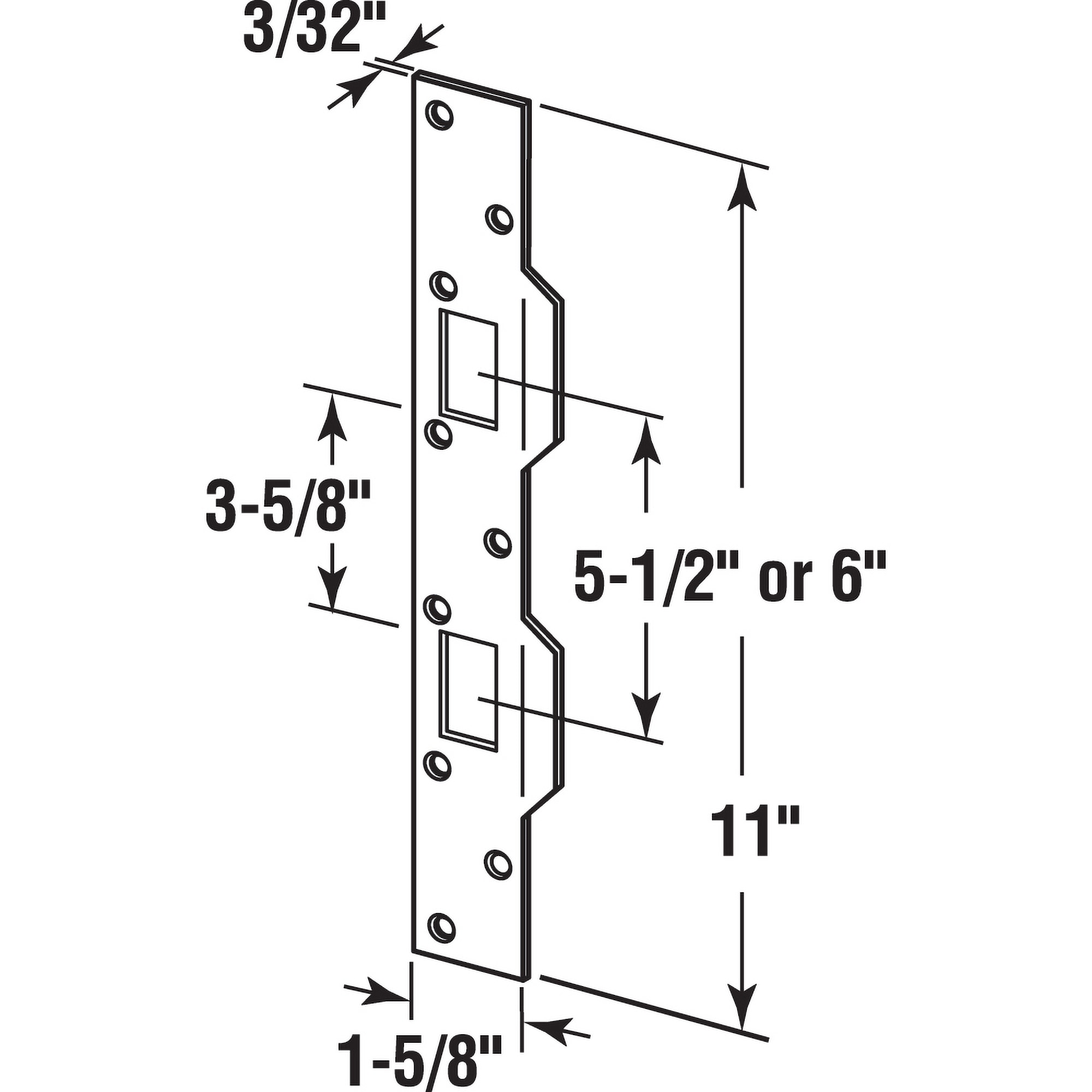 Prime-Line U 10538 Entry-Door-Strike-Plates - View #2