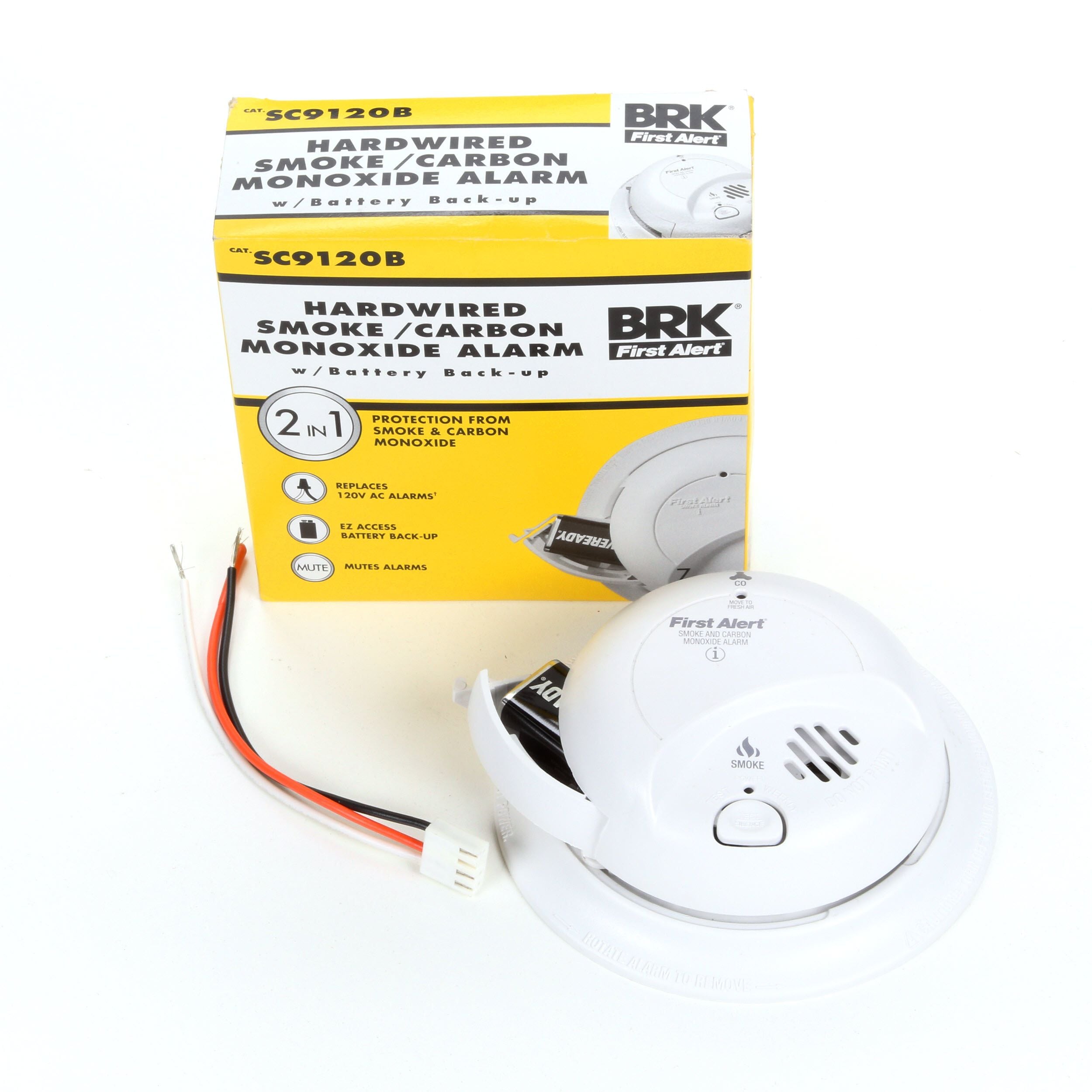 BRK First Alert SC9120B Combination Carbon Monoxide & Smoke Alarm AC w/battery 