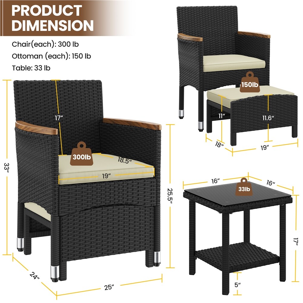 Yaheetech LSGWFA0001 Patio-Conversation-Sets - View #3