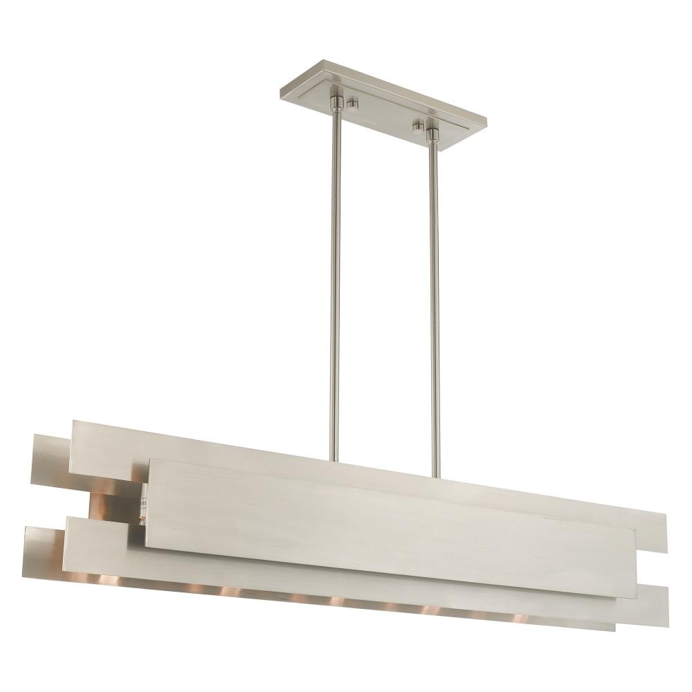 Livex Lighting 40695-91 Varick 5 -Light Brushed Nickel Modern/contemporary For Use in Bathrooms, Bedrooms, Dining Rooms, Foyers, Kitchens, Living Rooms Chandelier