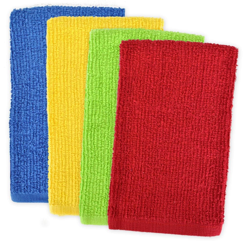 DII CAMZ32715 4 -Pack Cotton Solid Dish towel