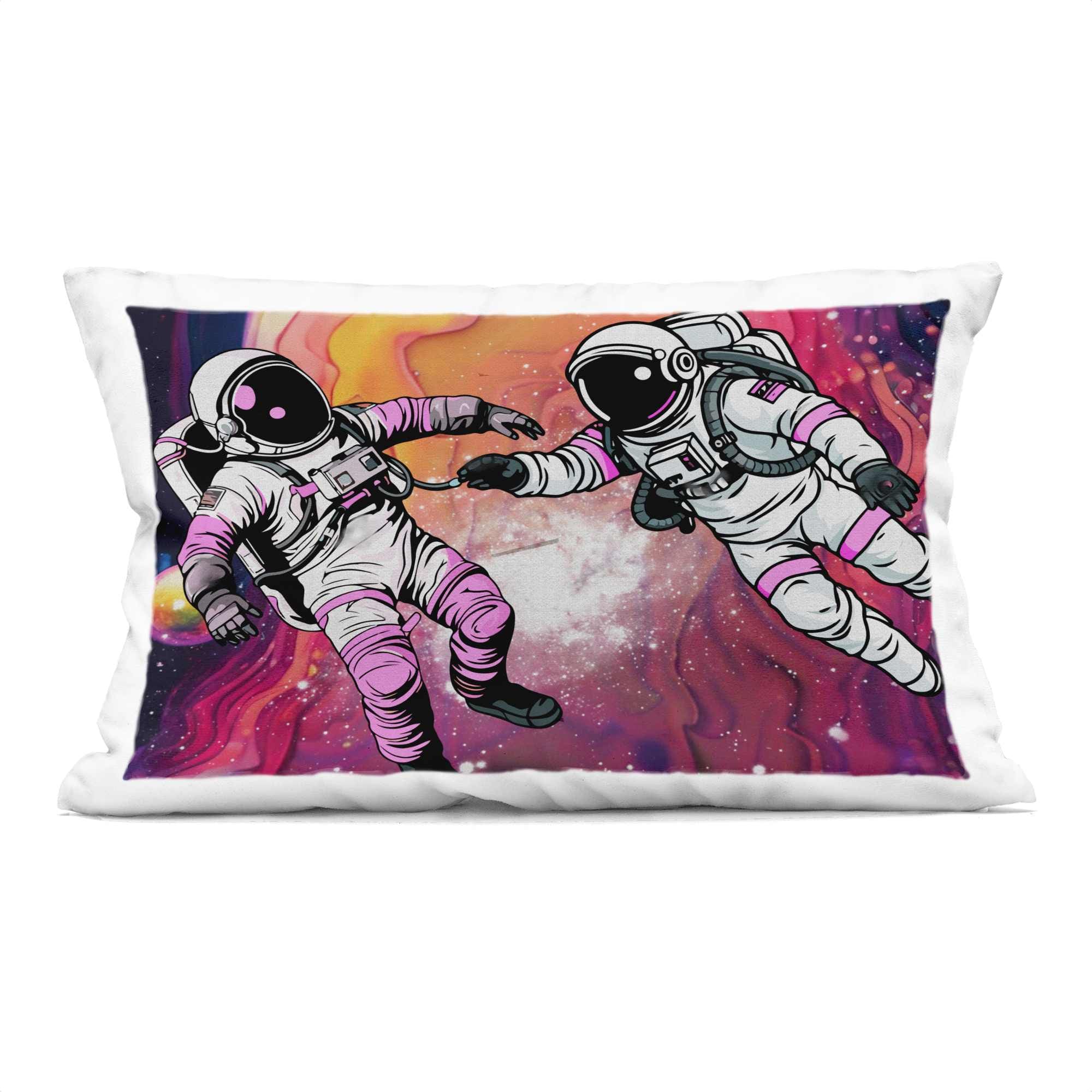 Stupell Industries PLO-740-RCW-14X20 Astronauts and Bright Nebula Decorative Printed Pillow Design by Jesse Keith
