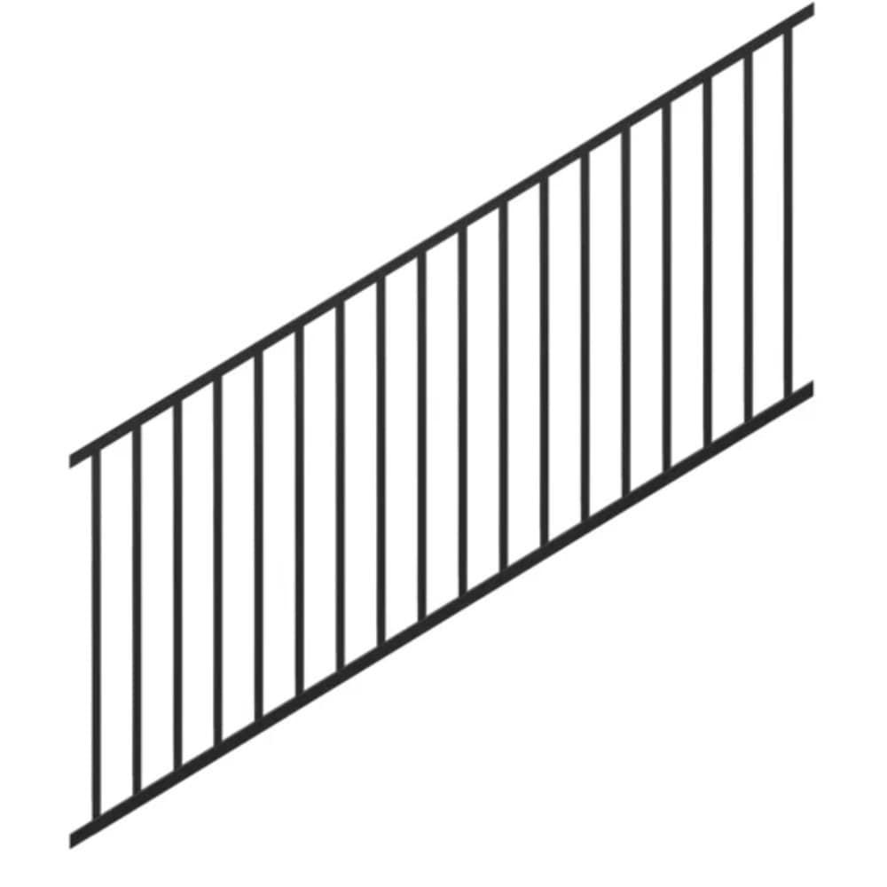 Trex 8-ft x 42-in Select Aluminum Railing Stair Panel-Charcoal Black