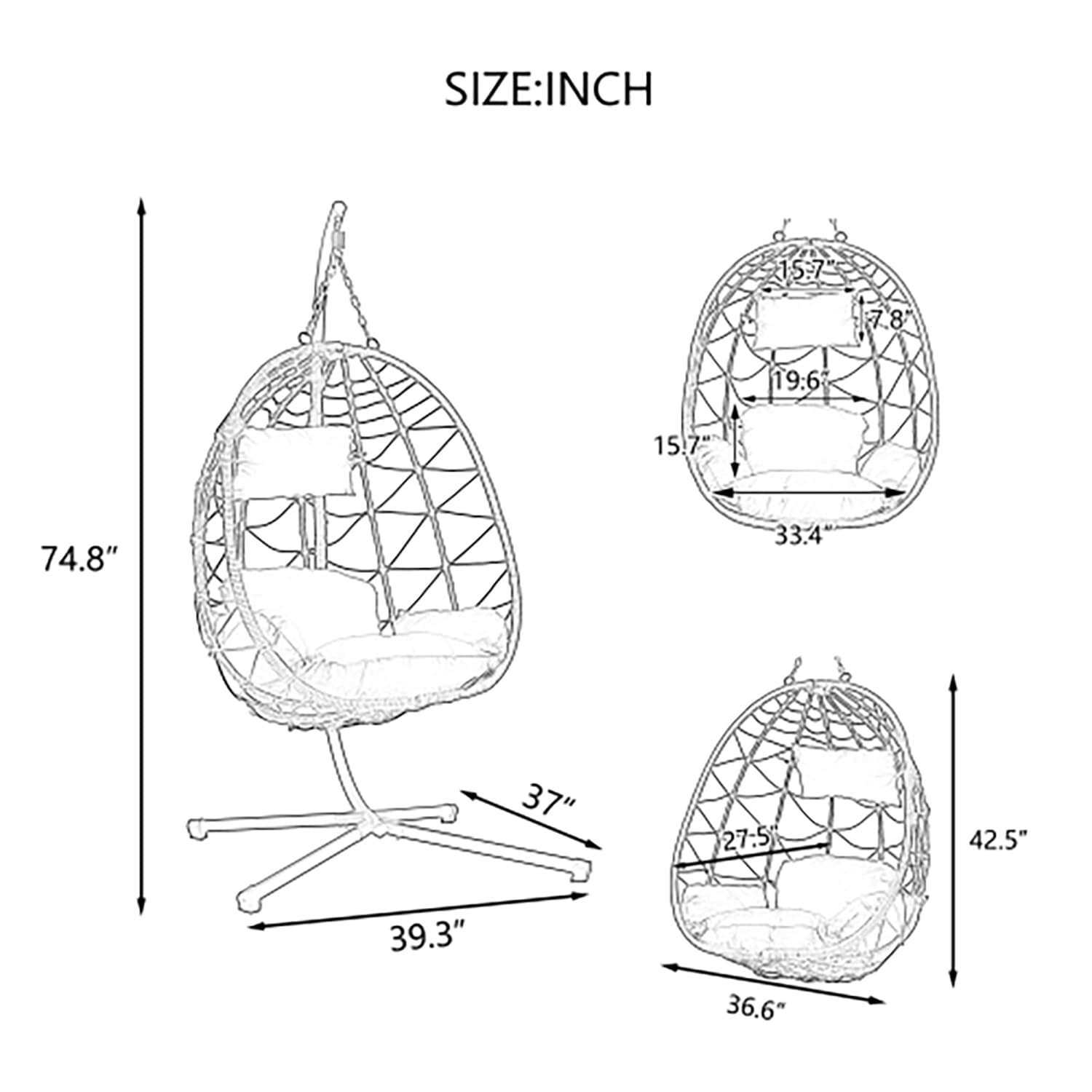 GZMR GM-DH-63948 Patio-Chairs - View #15