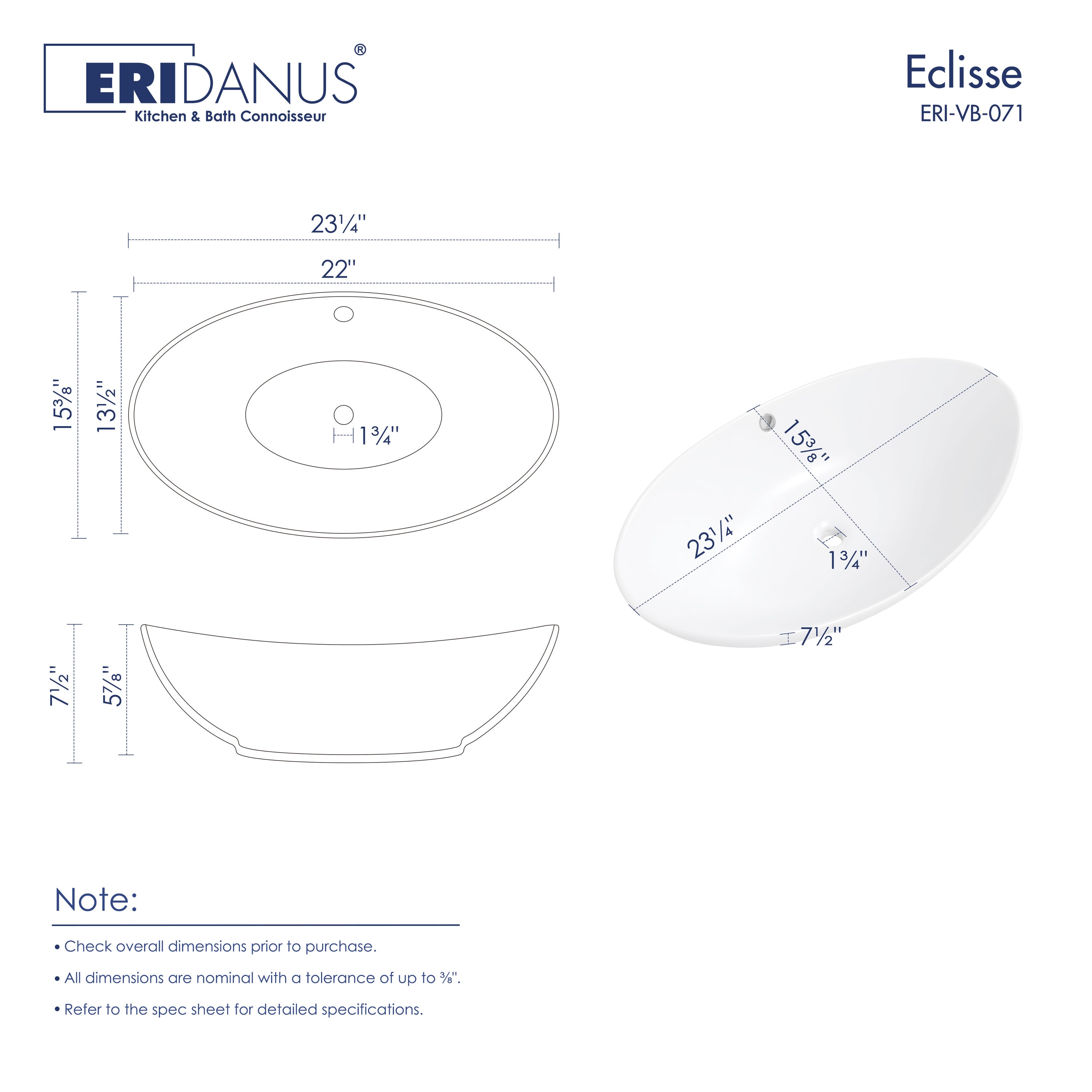 Eridanus ERI-VB-071 Bath-Sink - View #2