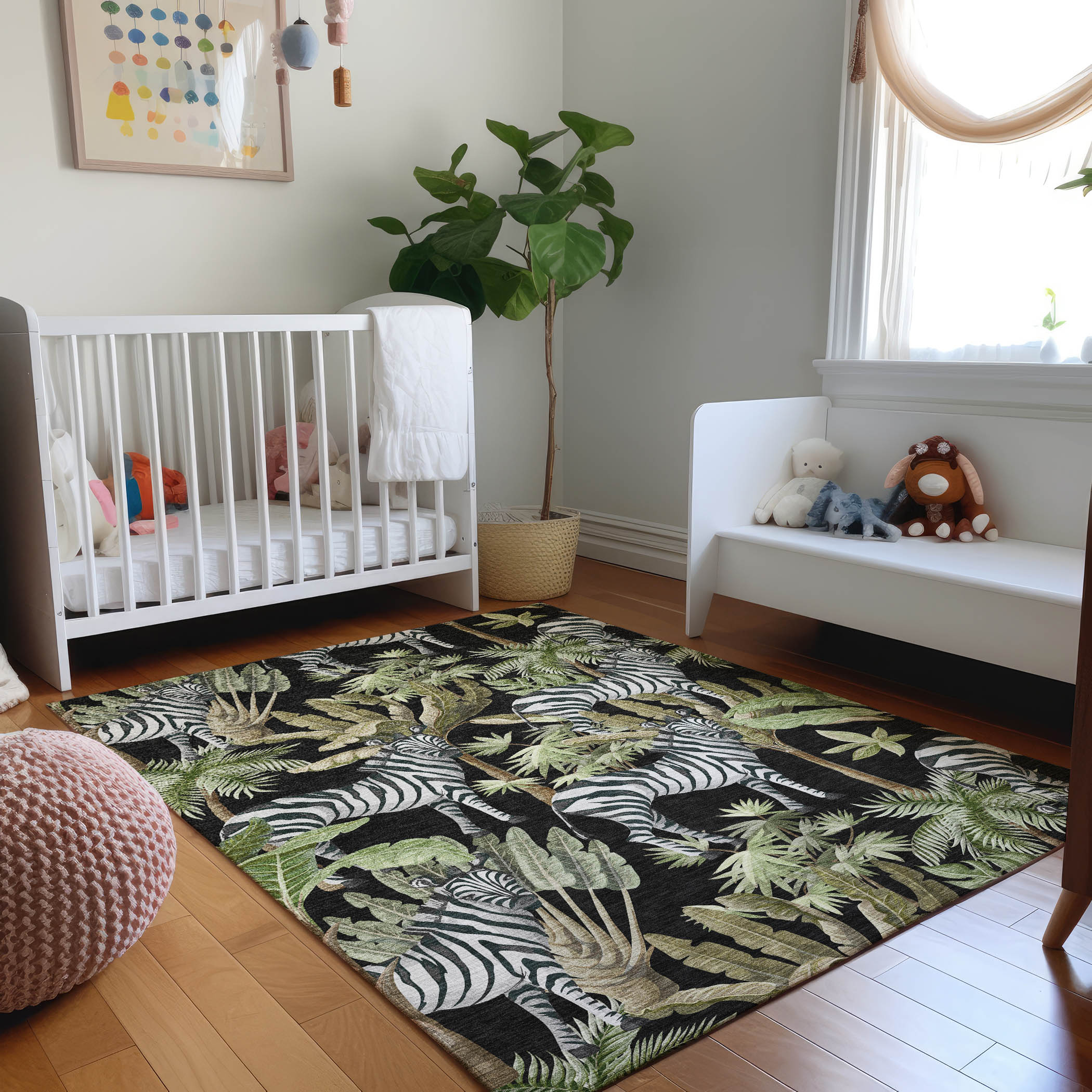 Addison Rugs AMF208MI3X5 Mayfield AMF208MI 3 x 5 (ft) Loomed Polyester Midnight Rectangular Indoor Geometric Machine washable Area rug