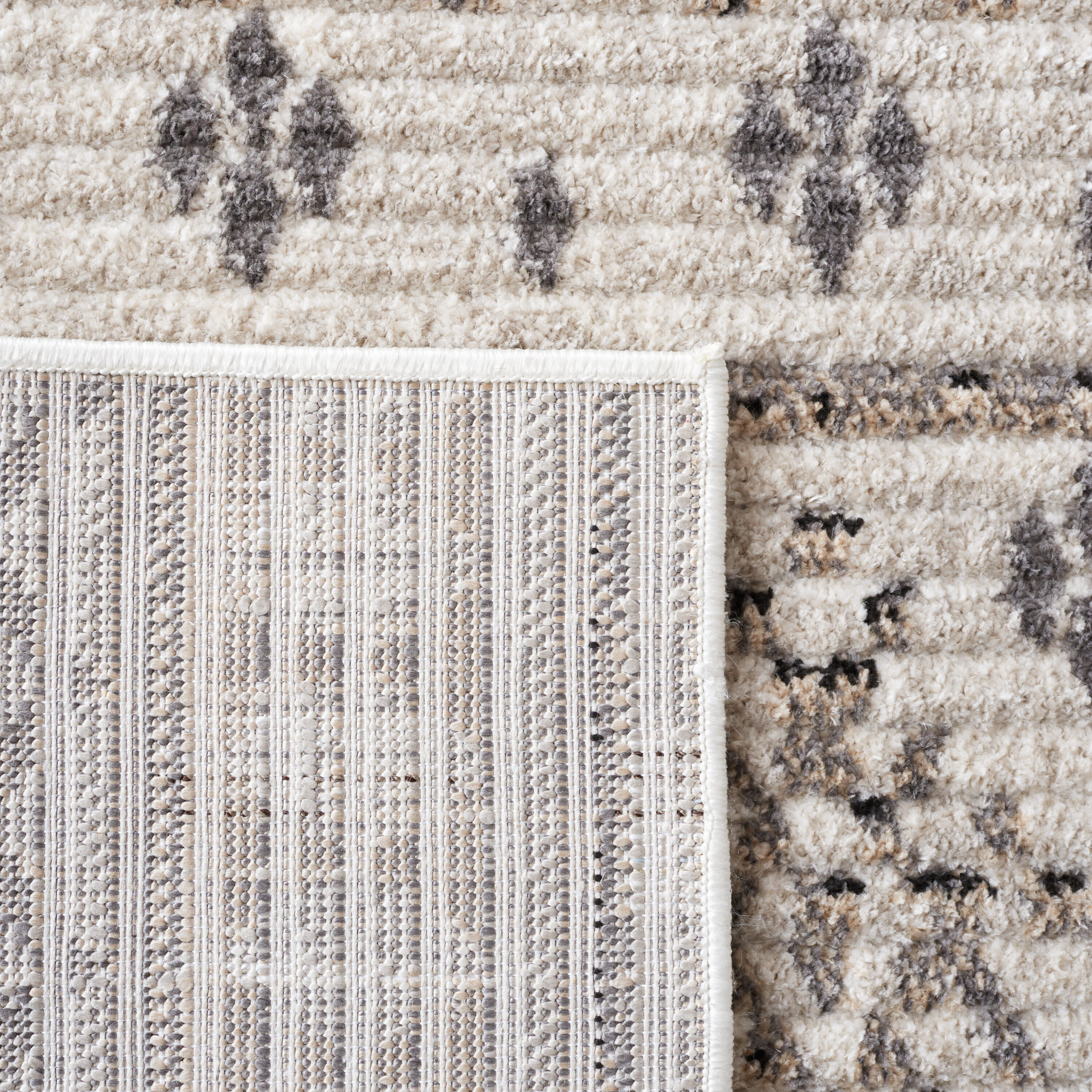Marrakesh Beige and Gray Medallion Synthetic Area Rug