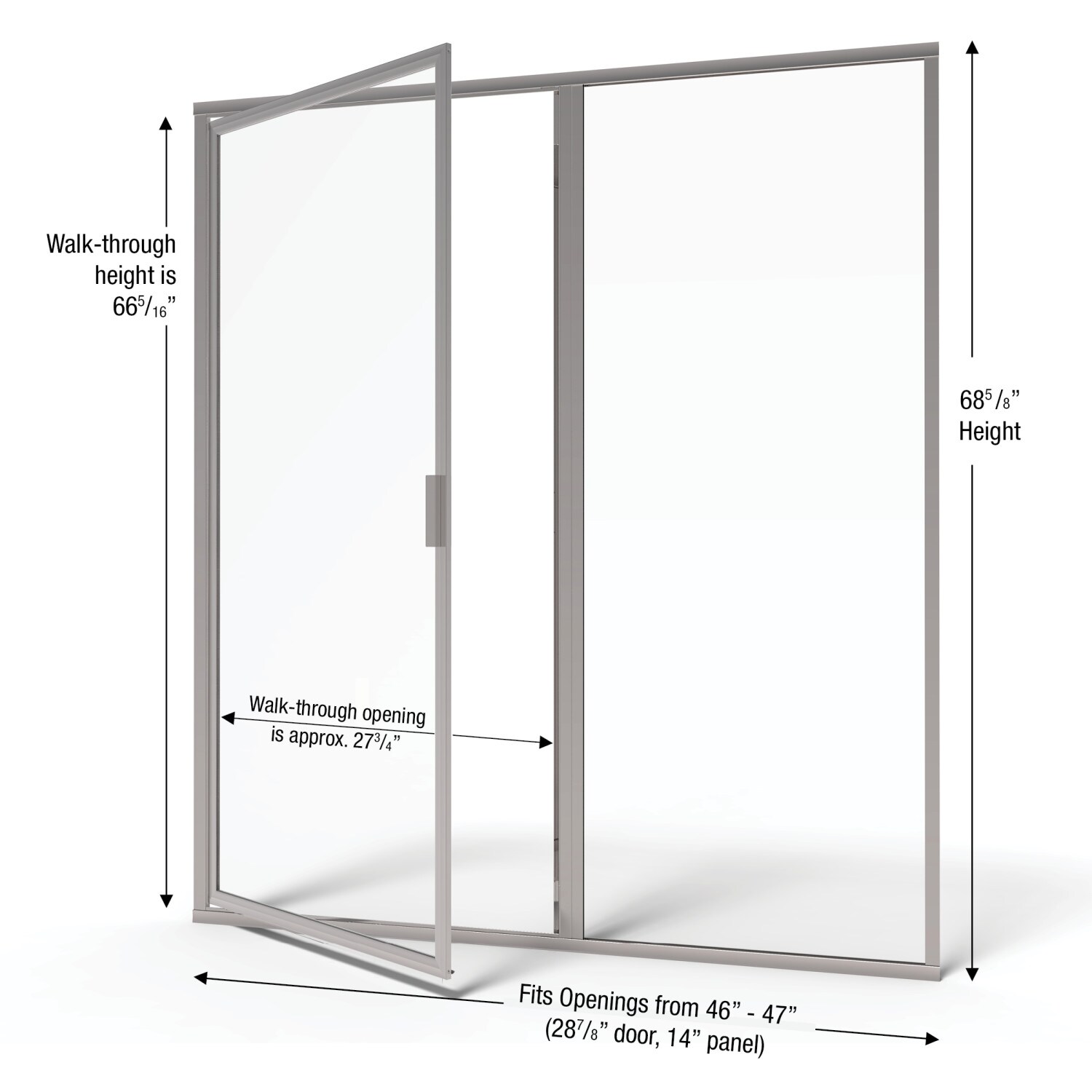 Basco DLXH35A4768CLSV Shower-Doors - View #2