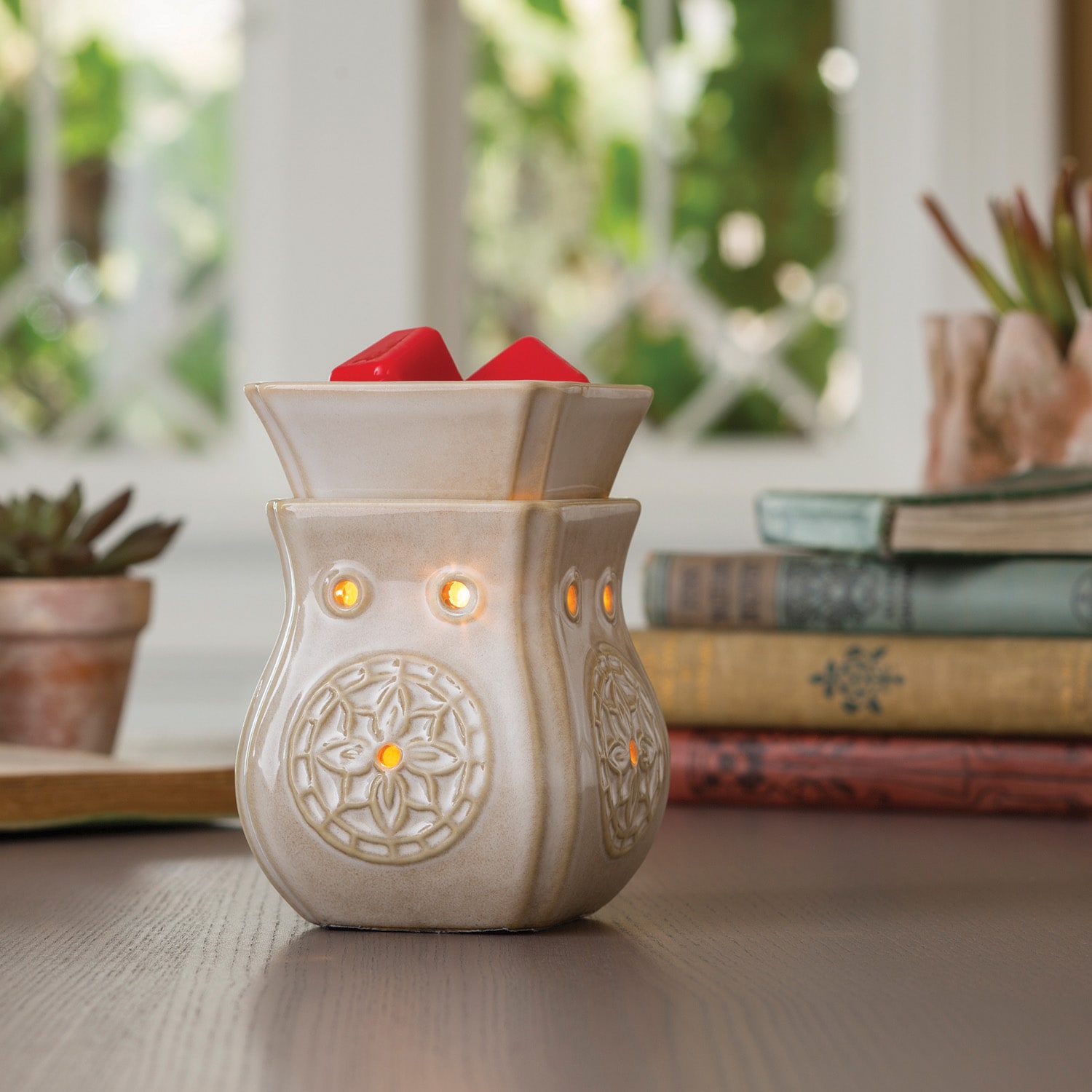 Candle Warmers Etc Country Style Indoor Ceramic Wax Warmer - White ...