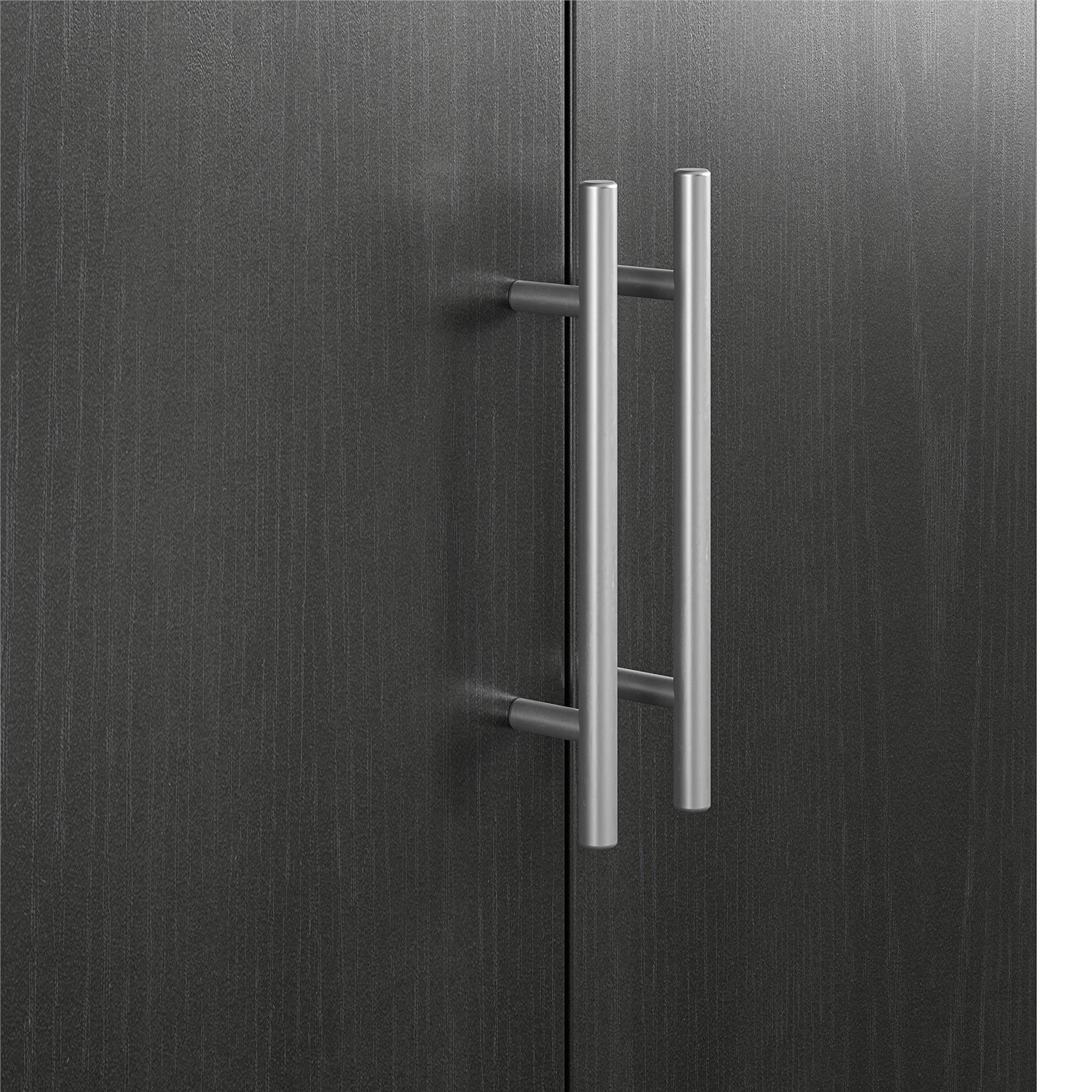 Camberly Nightfall Black Oak 4-Door Storage Cabinet with Drawer
