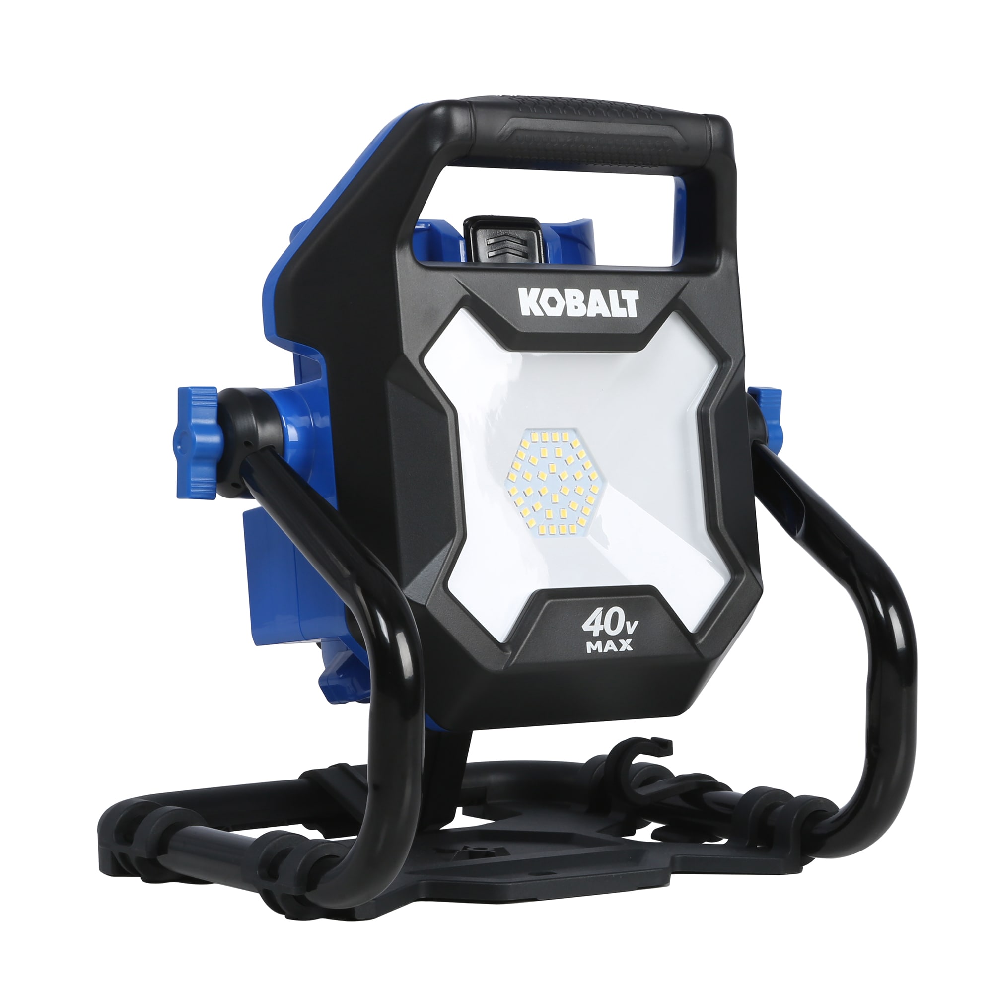 Kobalt 2000-Lumen LED Blue Battery-operated Rechargeable Portable Work  Light in the Work Lights department at