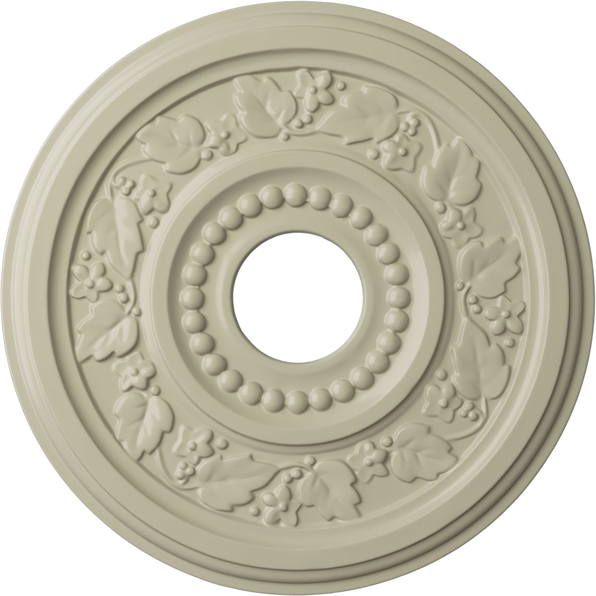 Ekena Millwork CM16GNCYF Genevieve 16.125-in W x 16.125-in L Painted Clear Yellow Polyurethane Whole Ceiling Medallion