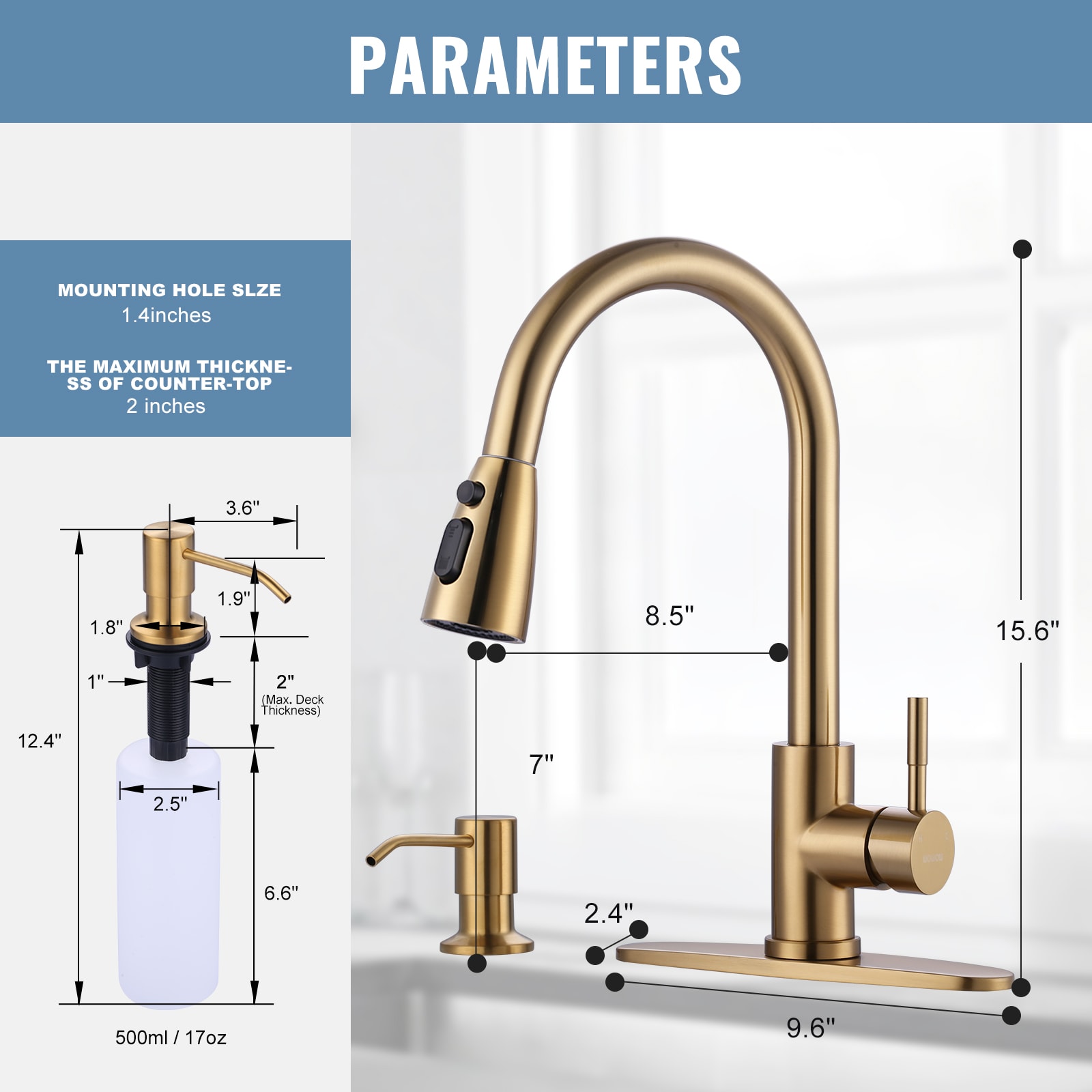 WOWOW 2310301G-S-LW Kitchen-Faucets - View #5