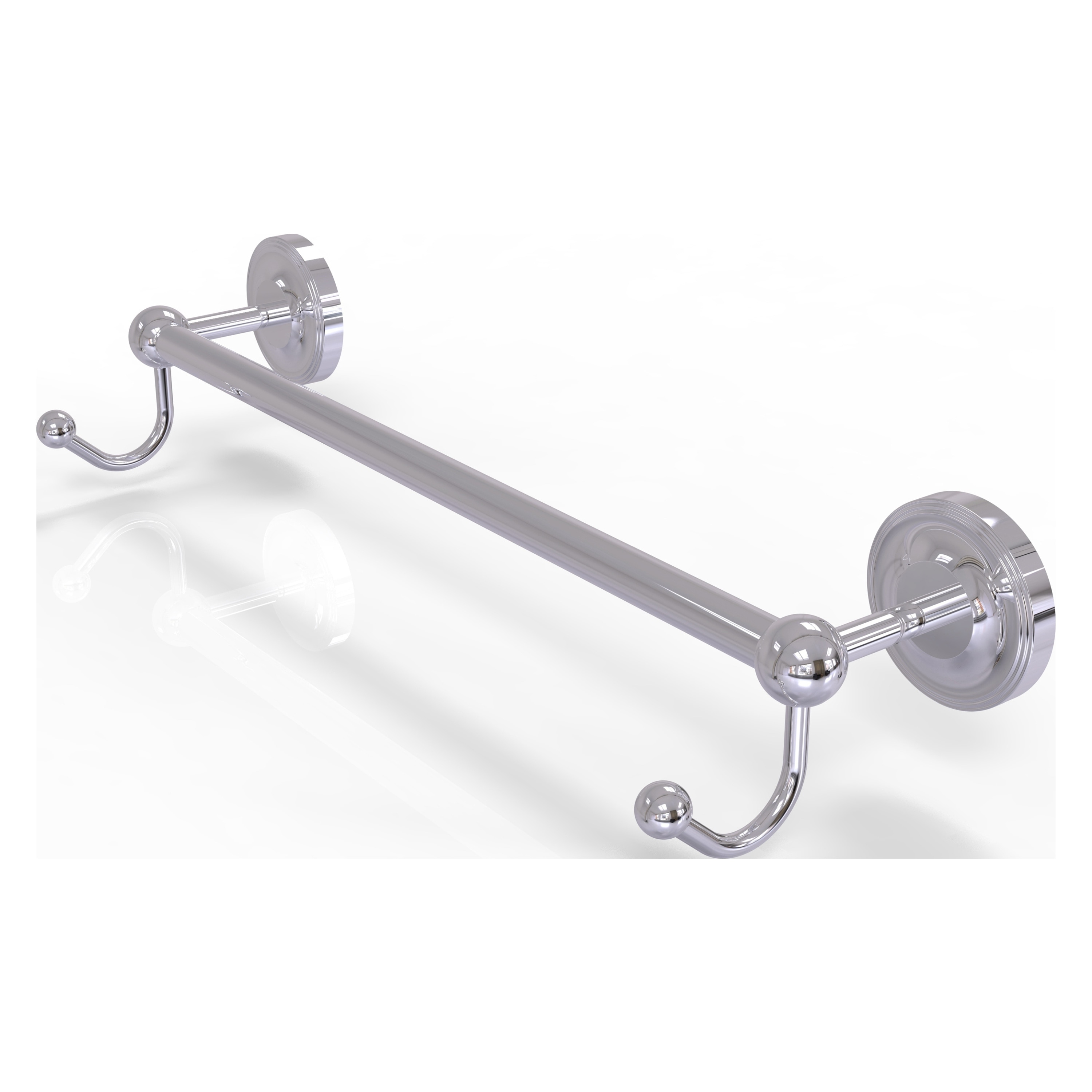 Allied Brass PR-41-24-HK-PC Prestige Regal 24-in Polished Chrome Wall mount Single Towel Bar