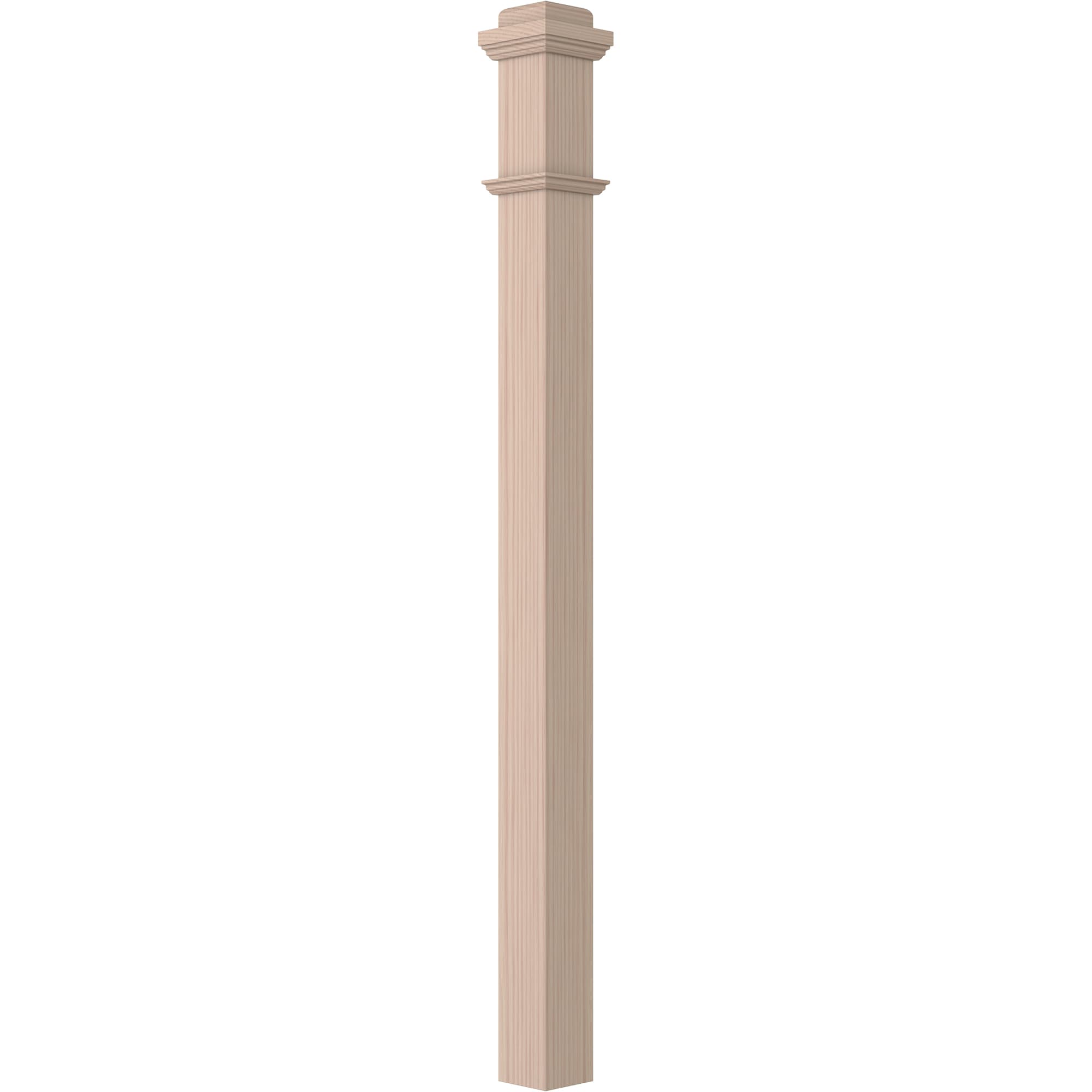 L.J. Smith Stair Systems LJ-4075-B Heirloom 3.5-in x 56-in Unfinished Beechwood Landing Stair Newel Post