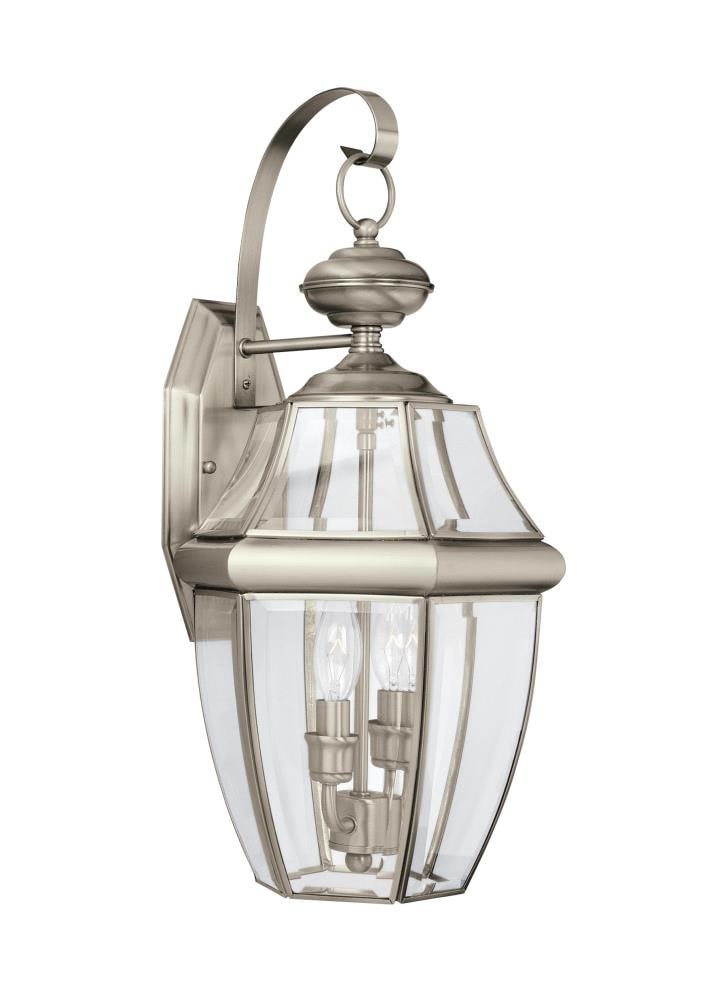 Generation Lighting 8039EN-965 Lancaster 2 -Light 20.5000-in H Antique Nickel Hardwired Outdoor Wall Light