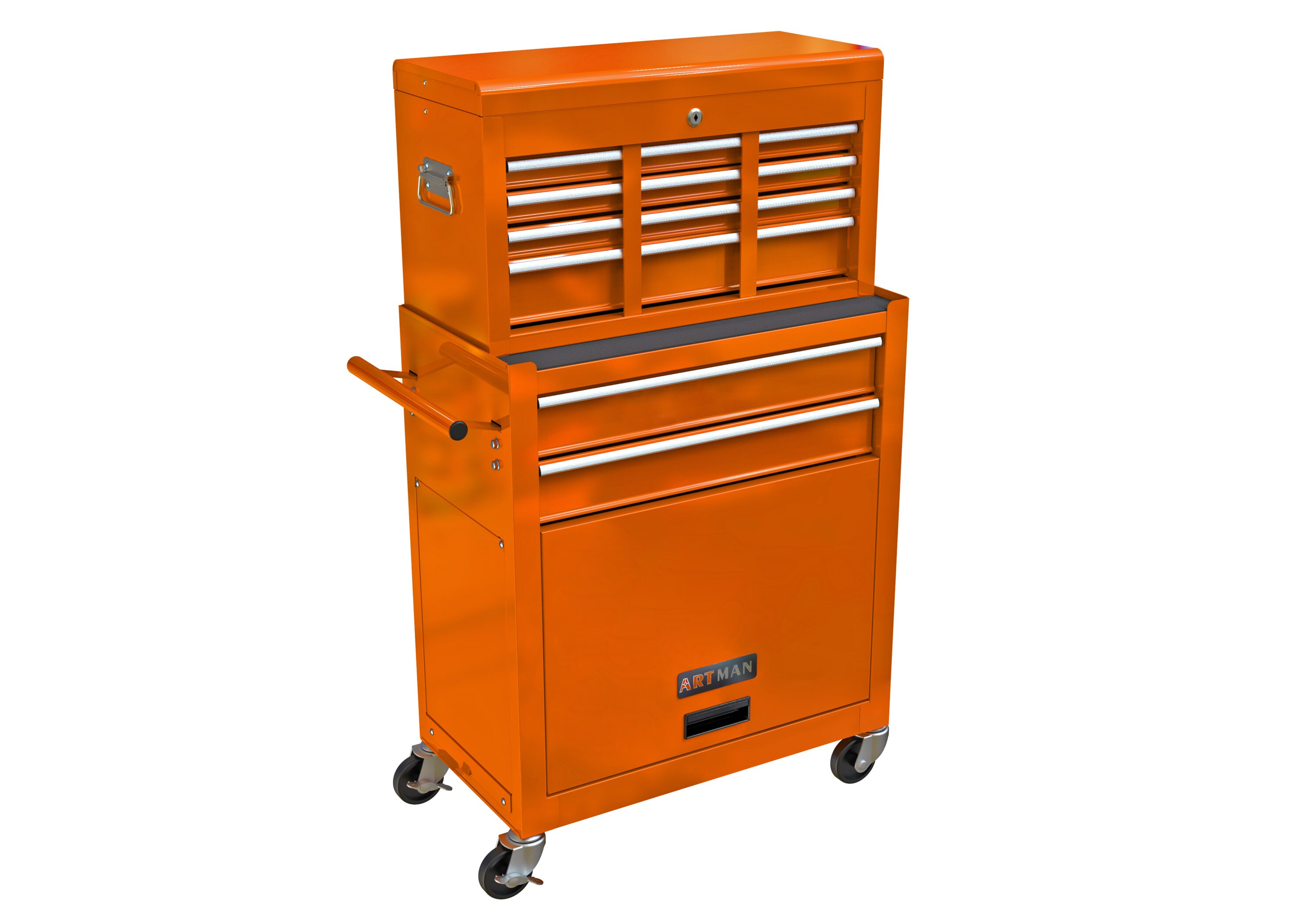 Xspracer ML-TC203 1000 Series 13-in W x 43-in H 8 -Drawer Steel Rolling Tool Cabinet ( Orange )