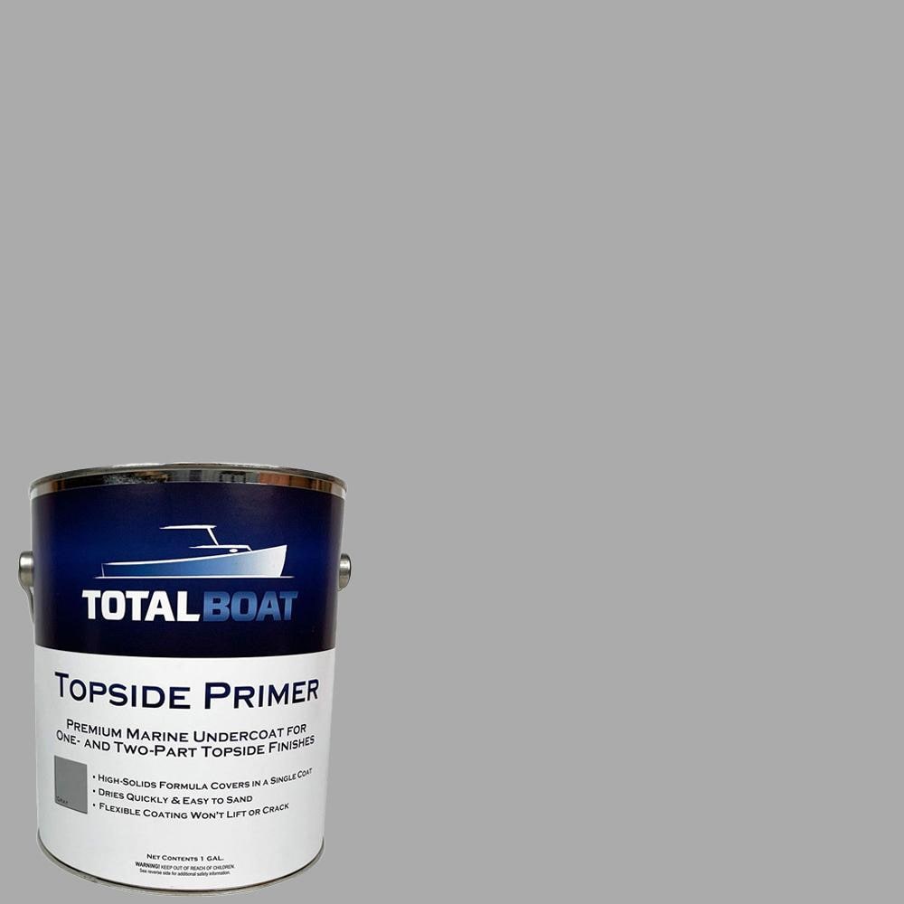 Topside Primer Wood and Fiberglass Primer Flat Gray Oil-based Marine Paint and Primer (1-Gallon) | - TotalBoat 365403