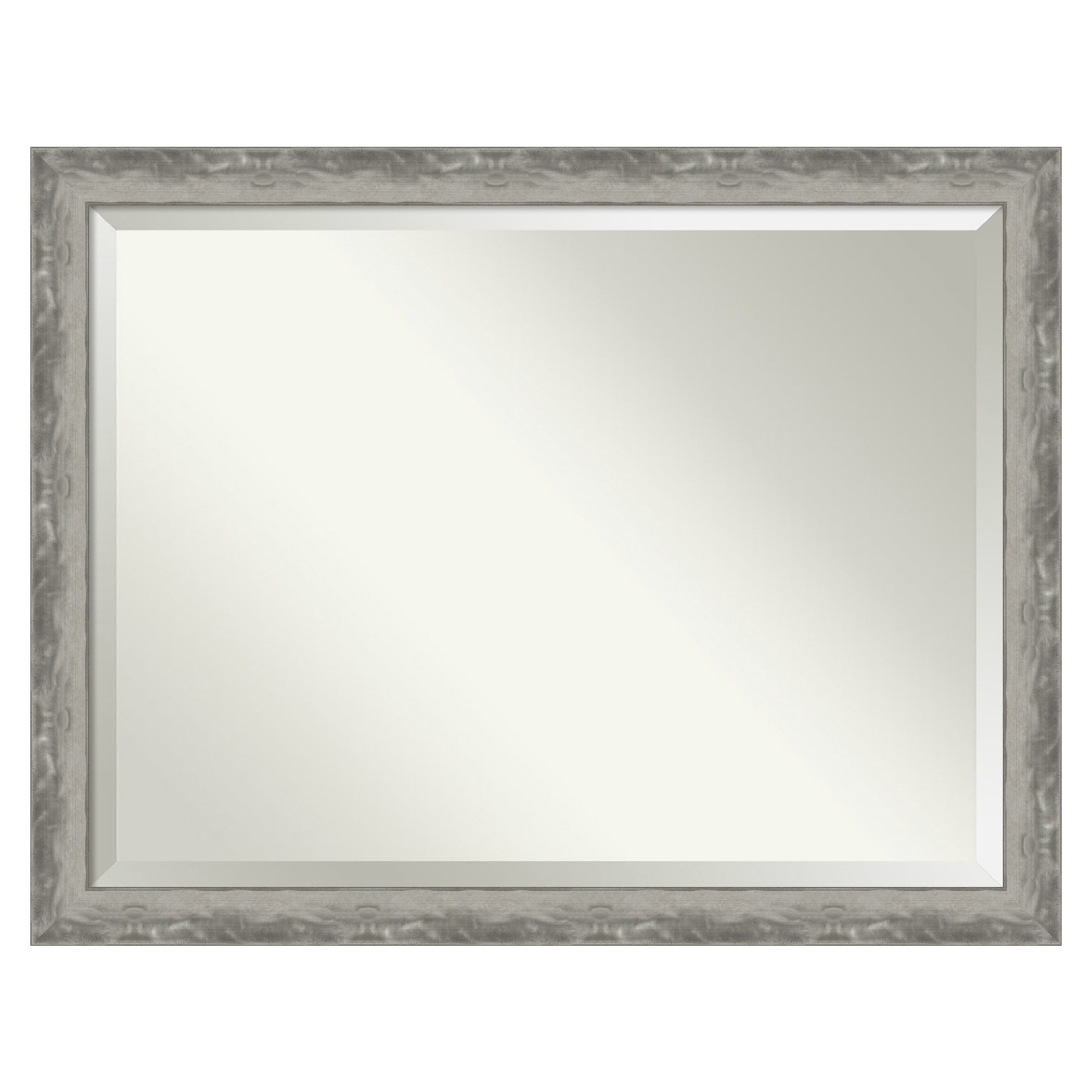 Amanti Art DSW4593677 Waveline 44.38-Inches x 34.38-Inches Framed Rectangle Bathroom Vanity Mirror ( Glossy Champagne,Silver )
