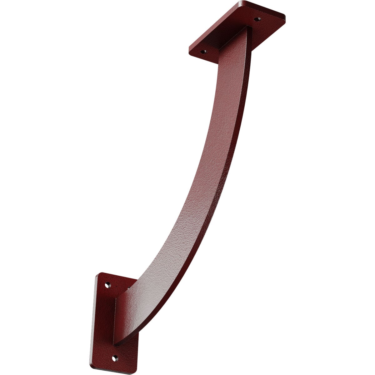 Ekena Millwork BKTM02X11X11BRHRE Bradford 11-in x 2-in x 11-in Red Steel Countertop support bracket
