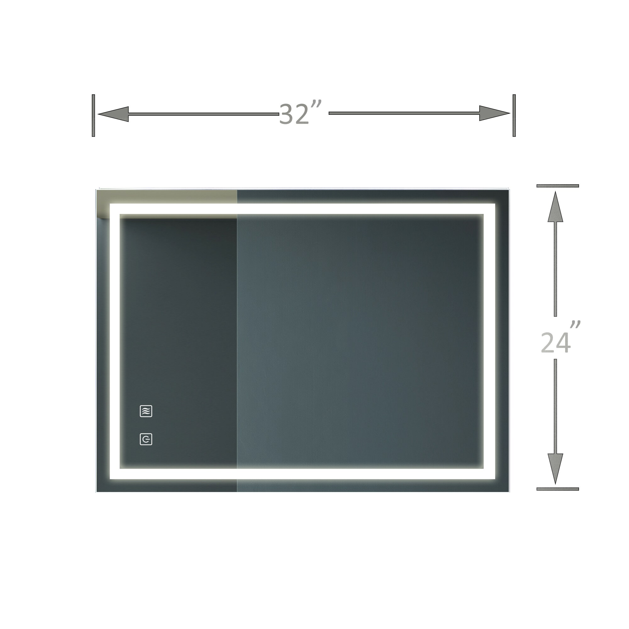 Forclover MF03GI-ME14 Framed-Bath-Mirrors - View #9