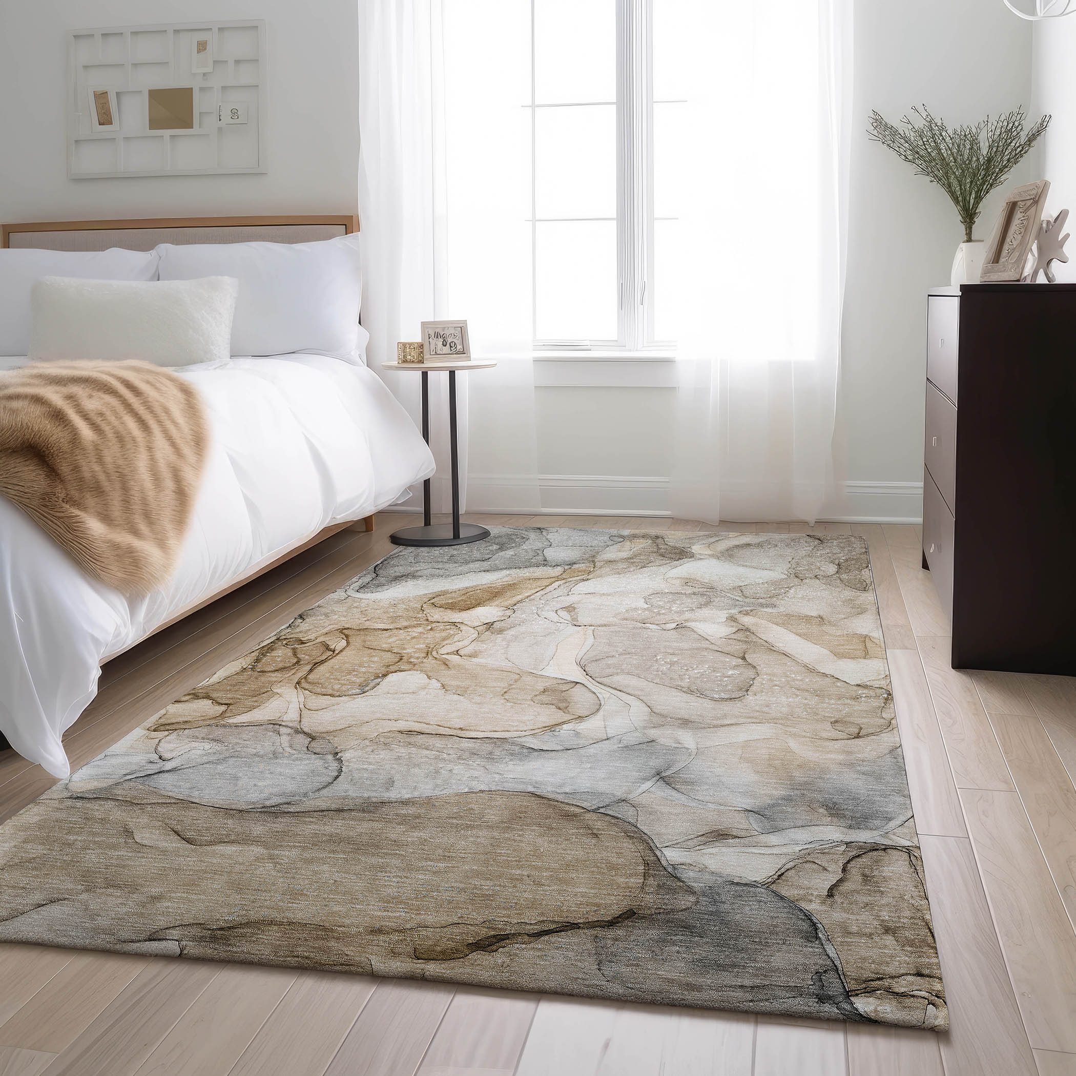 Addison Rugs AMF532BG20X30 Mayfield AMF532BG 2 x 3 (ft) Loomed Polyester Beige Rectangular Indoor Geometric Machine washable Area rug
