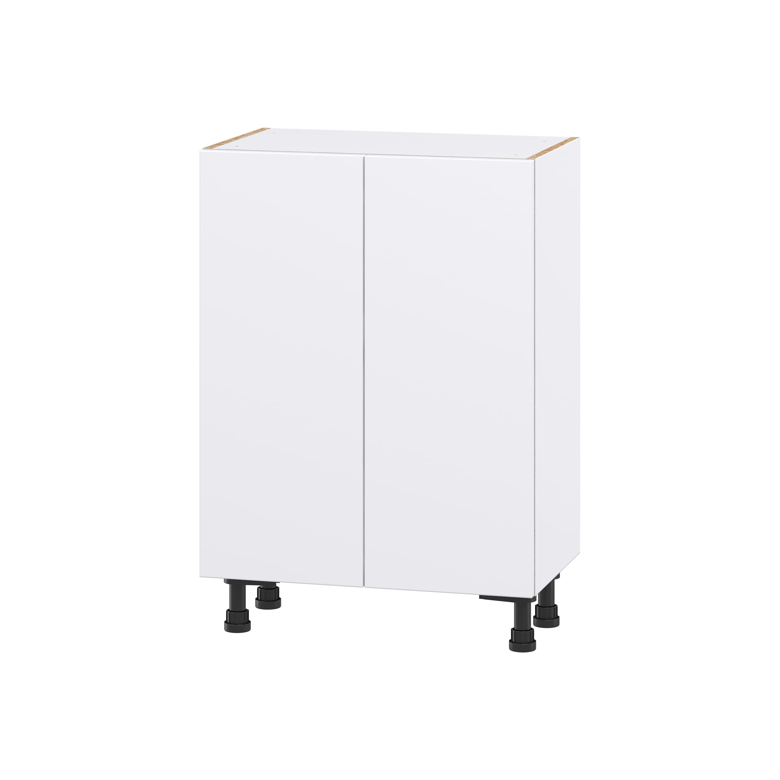 Hugo&Borg Lasalle 9-in W x 34.5-in H x 14-in D Bright White Slab Base Fully Assembled Cabinet (Flat Panel Slab Door Style)