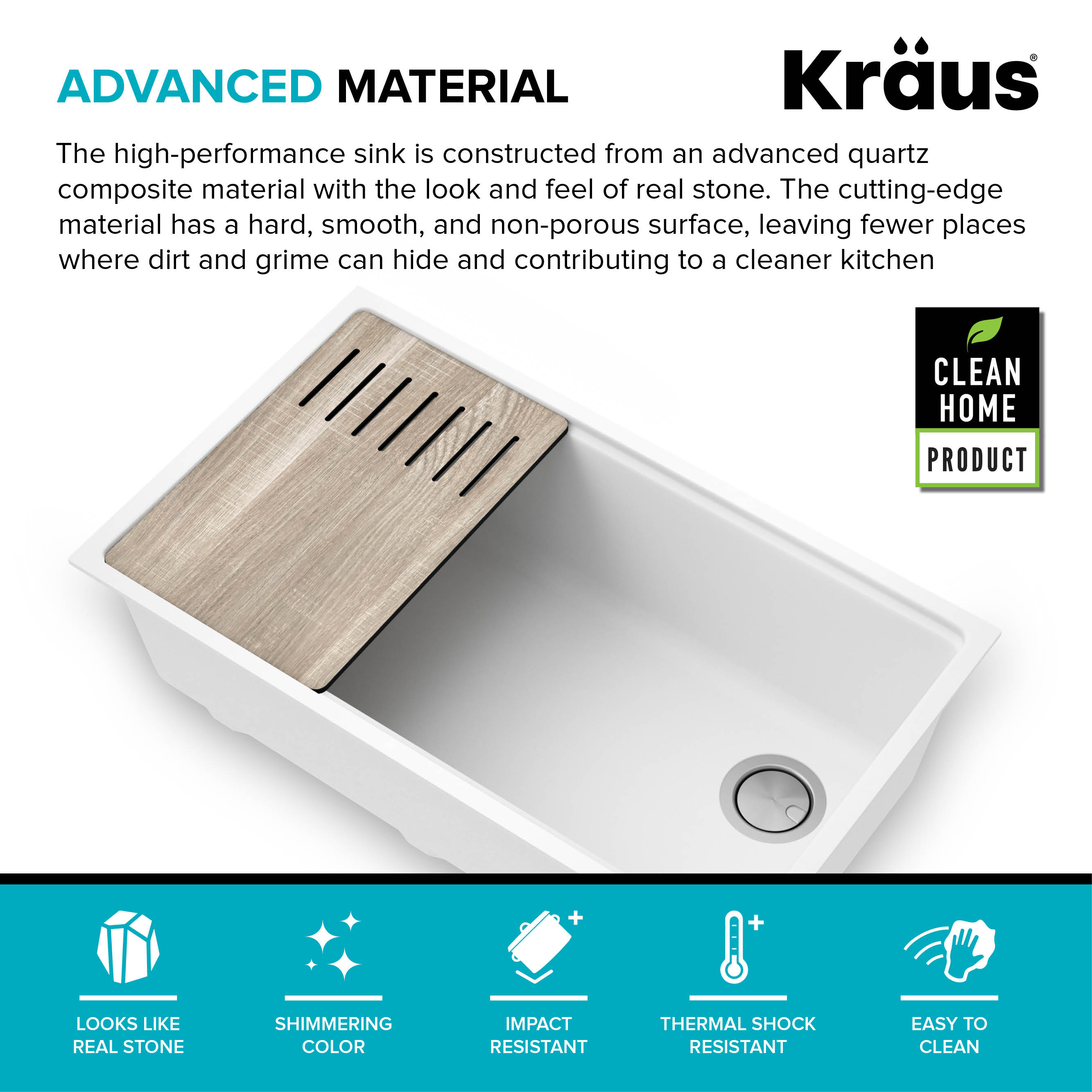 Kraus KGUW1-33WH Kitchen-Sinks - View #9