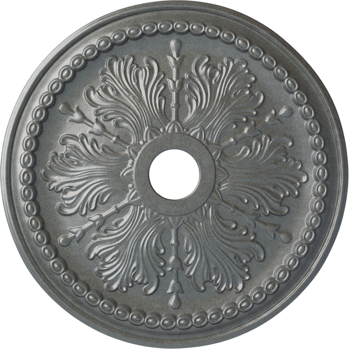 Ekena Millwork CM27WIPLS Winsor 27.5-in W x 27.5-in L Painted Platinum Polyurethane Split Ceiling Medallion