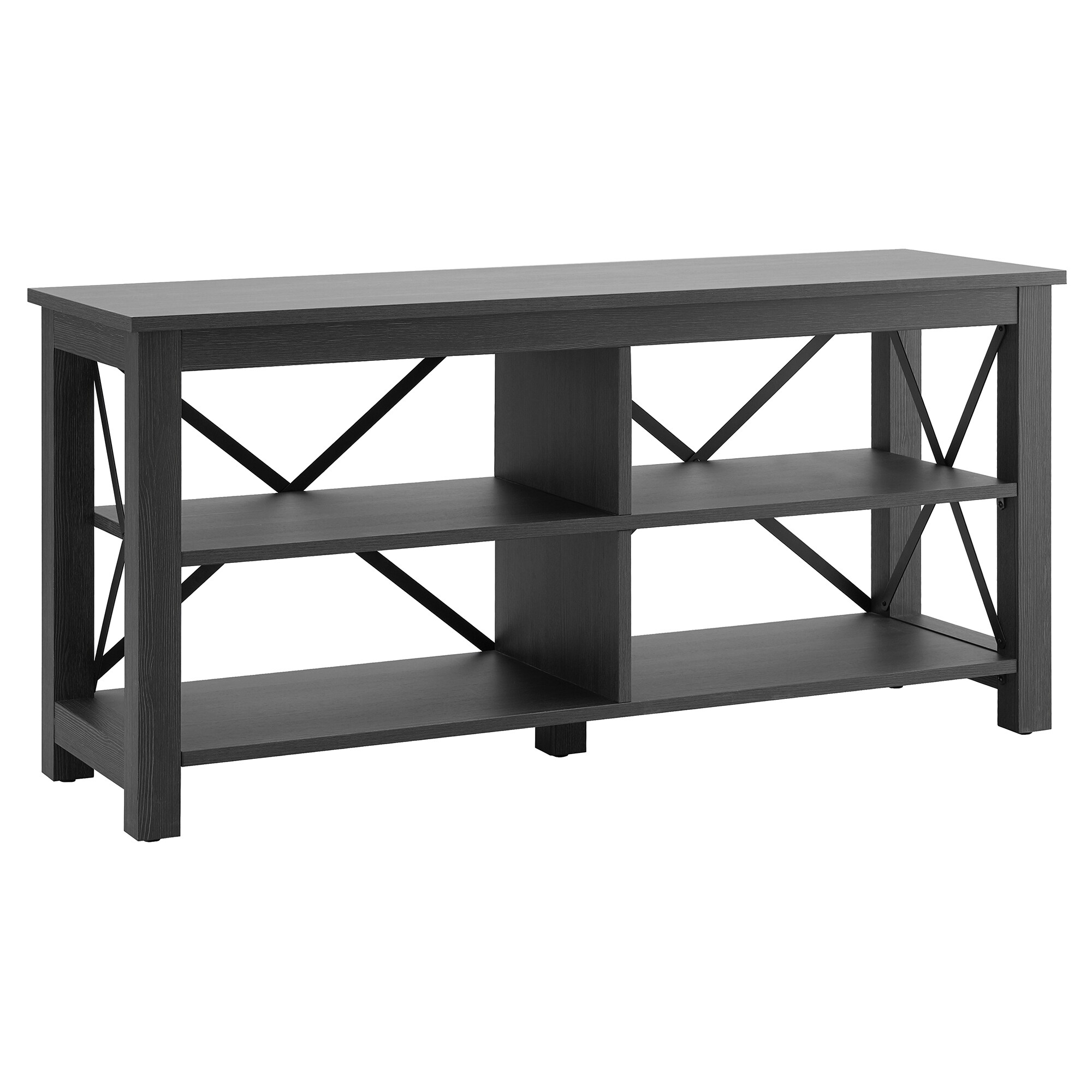 Hailey Home TV1400 Sawyer Transitional Charcoal Gray TV stand ( Accommodates TVs up to 55-in )