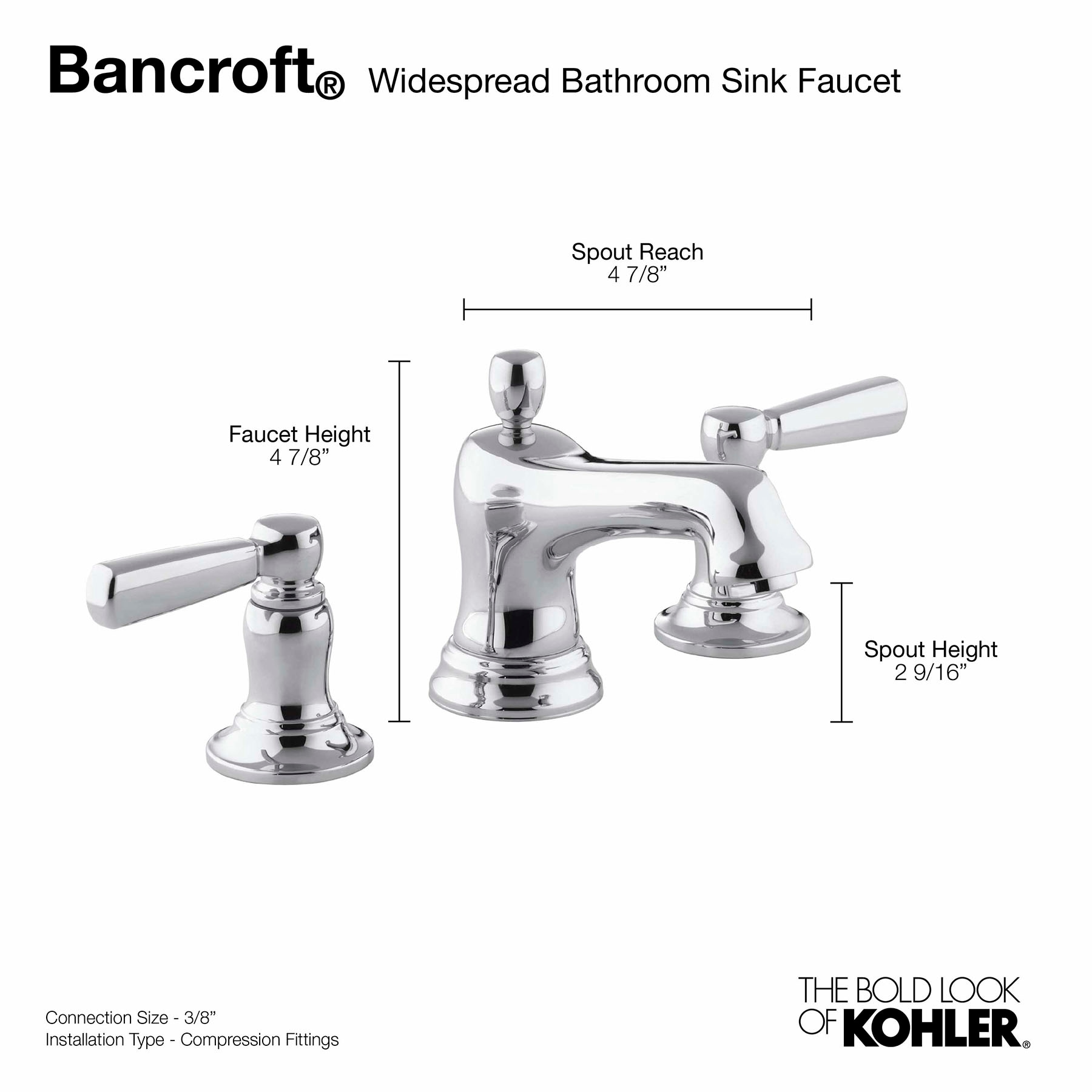KOHLER 10577-4-CP Lavatory-Faucets - View #4