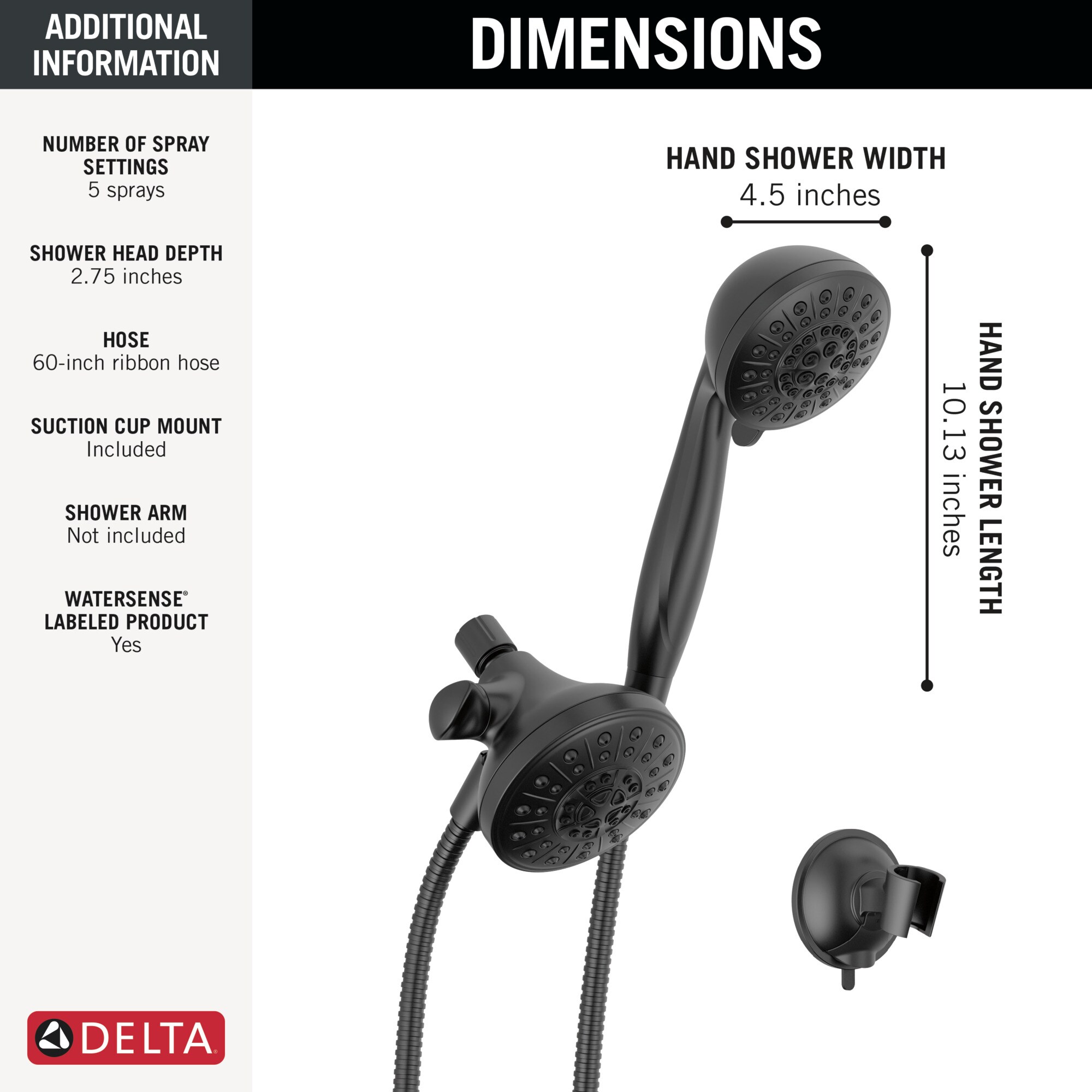 Delta 75596CBL Fixed-Showerhead - View #3