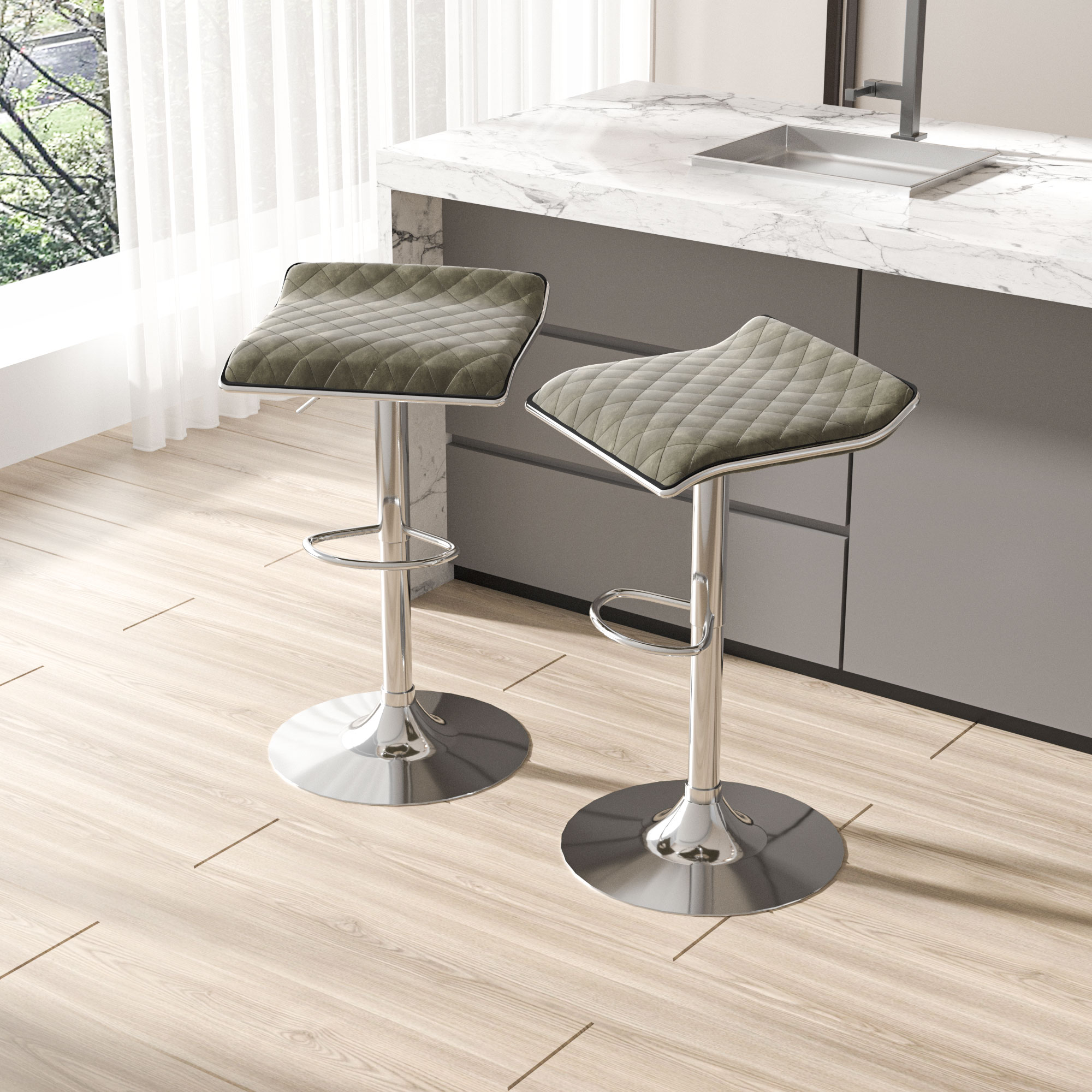 Vecelo LOE-C10-DGRY stools - View #4