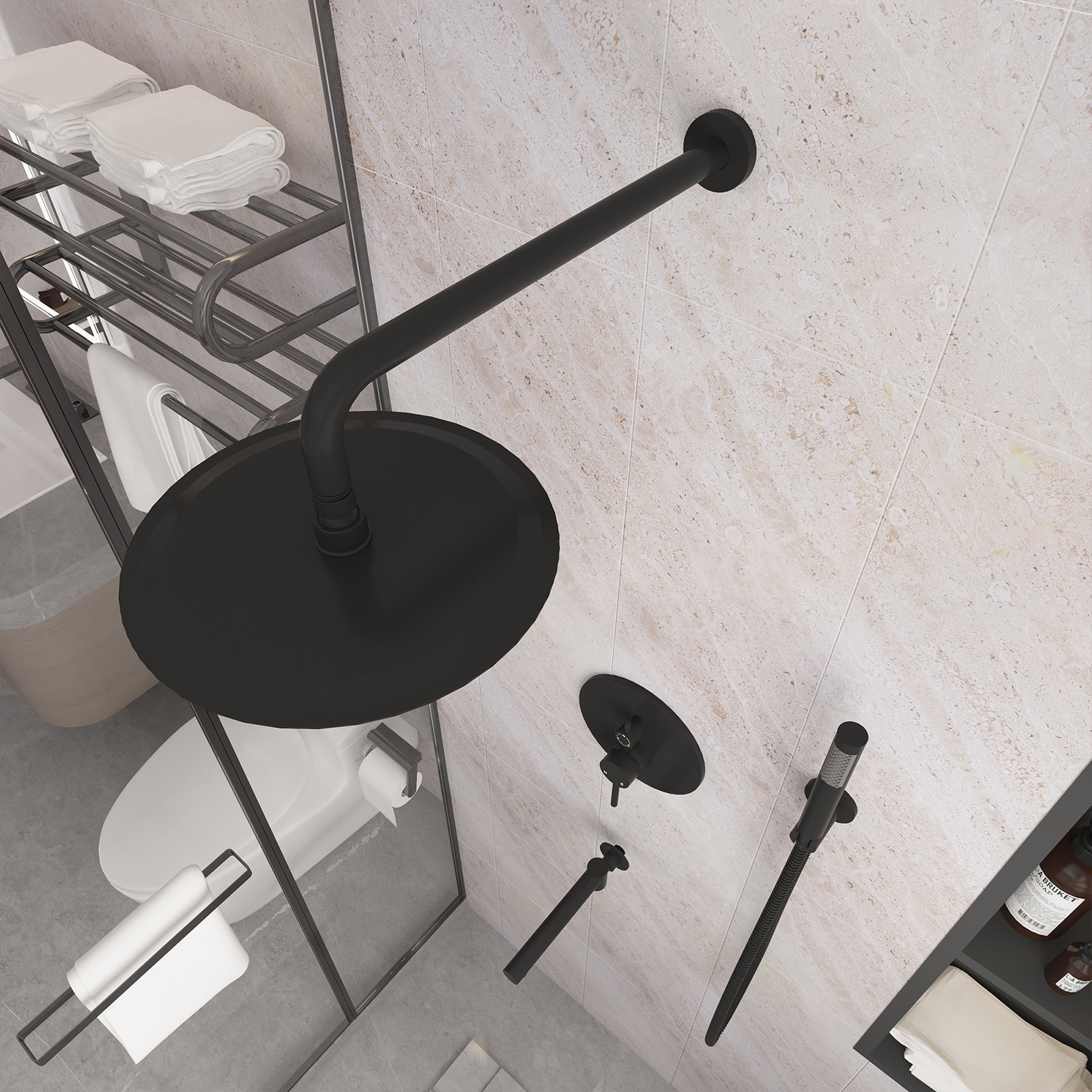 Mondawe AM-S133A2-10BG Showerhead-Bar-Panels - View #4