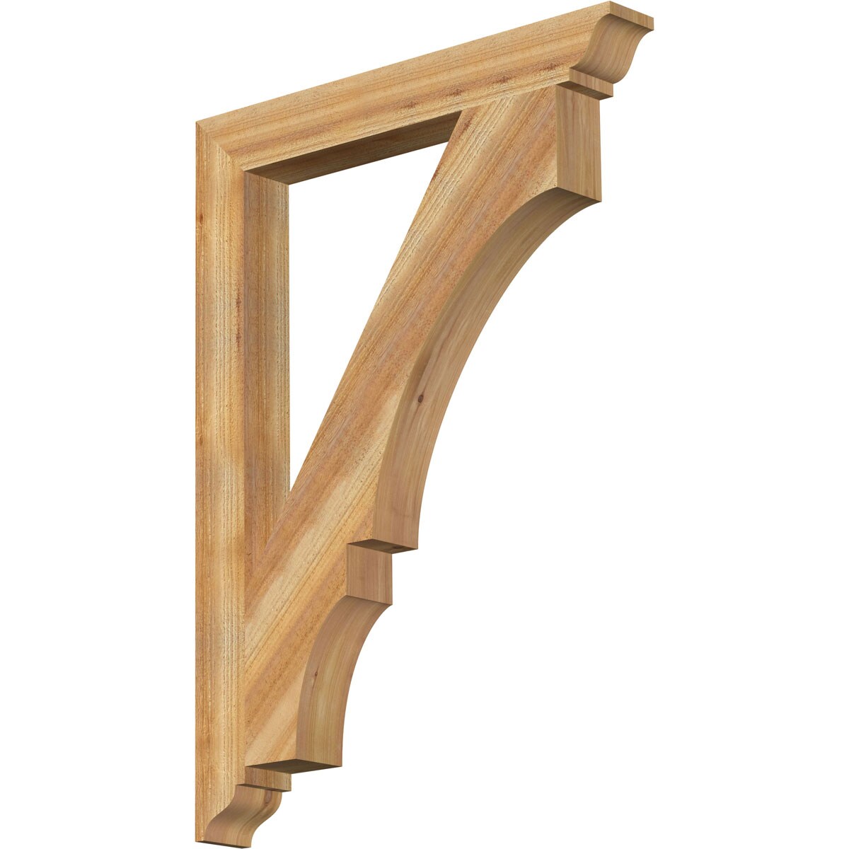 Ekena Millwork BKT04X32X44BOA01RWR Balboa traditional rough sawn 4-in x 32-in x 44-in Western red cedar Brown Wood Standard bracket