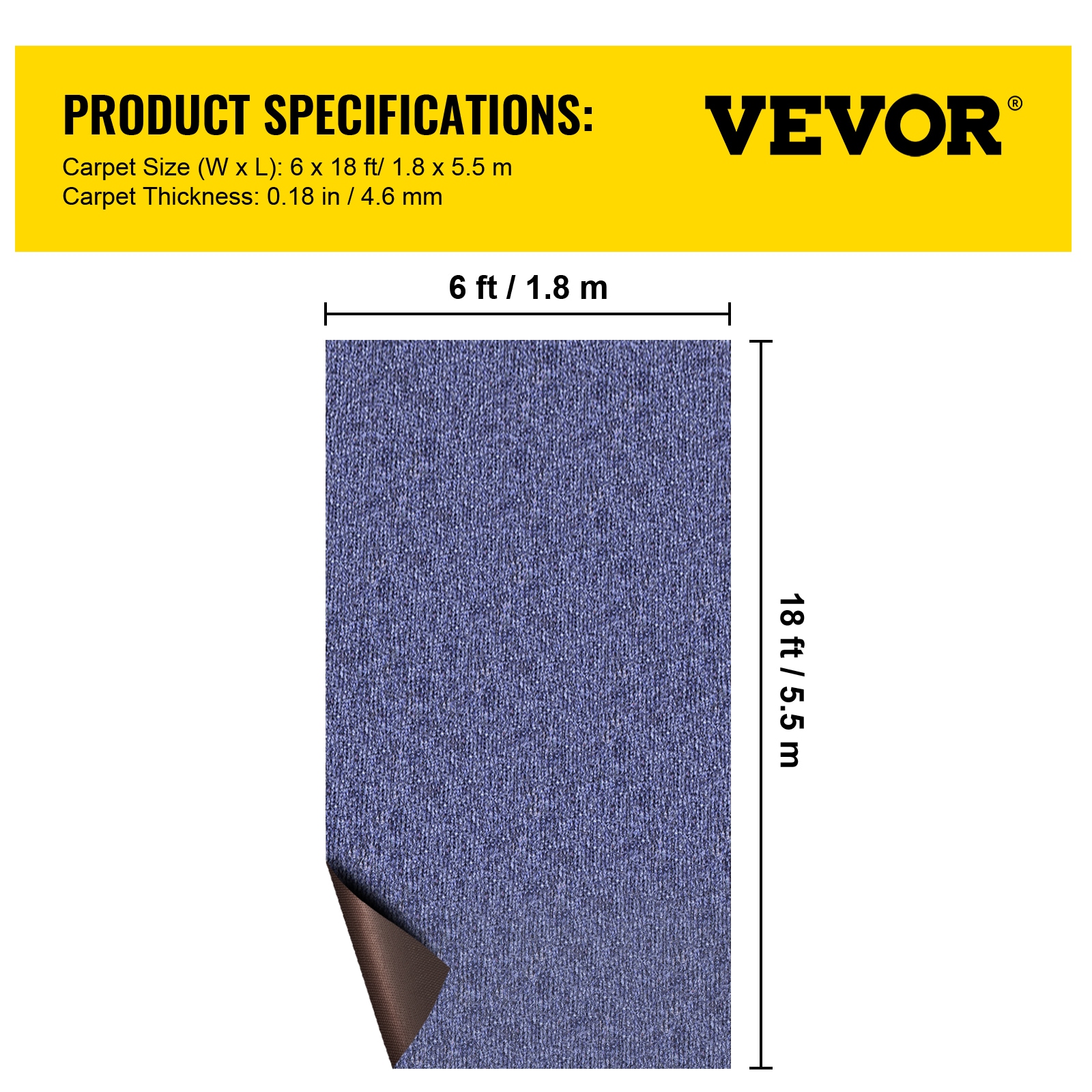 VEVOR JZXWDTLS1.8X5.5M1V0 Carpet-Panel - View #8