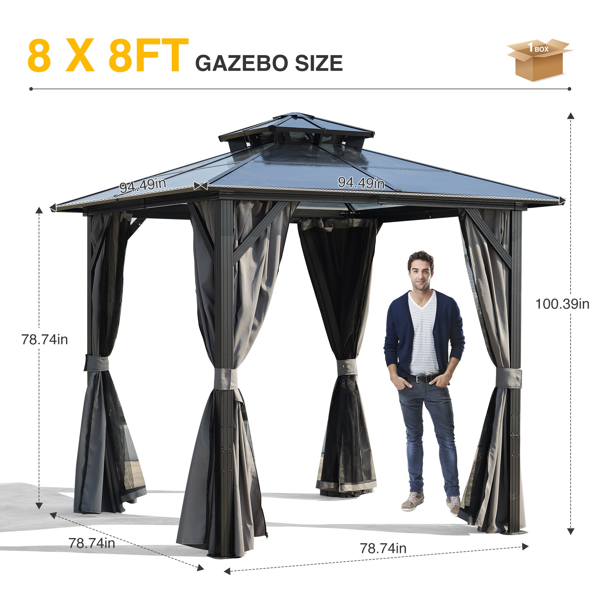 ToolCat LS2-56-HW Wood-Resin-Gazebos - View #6