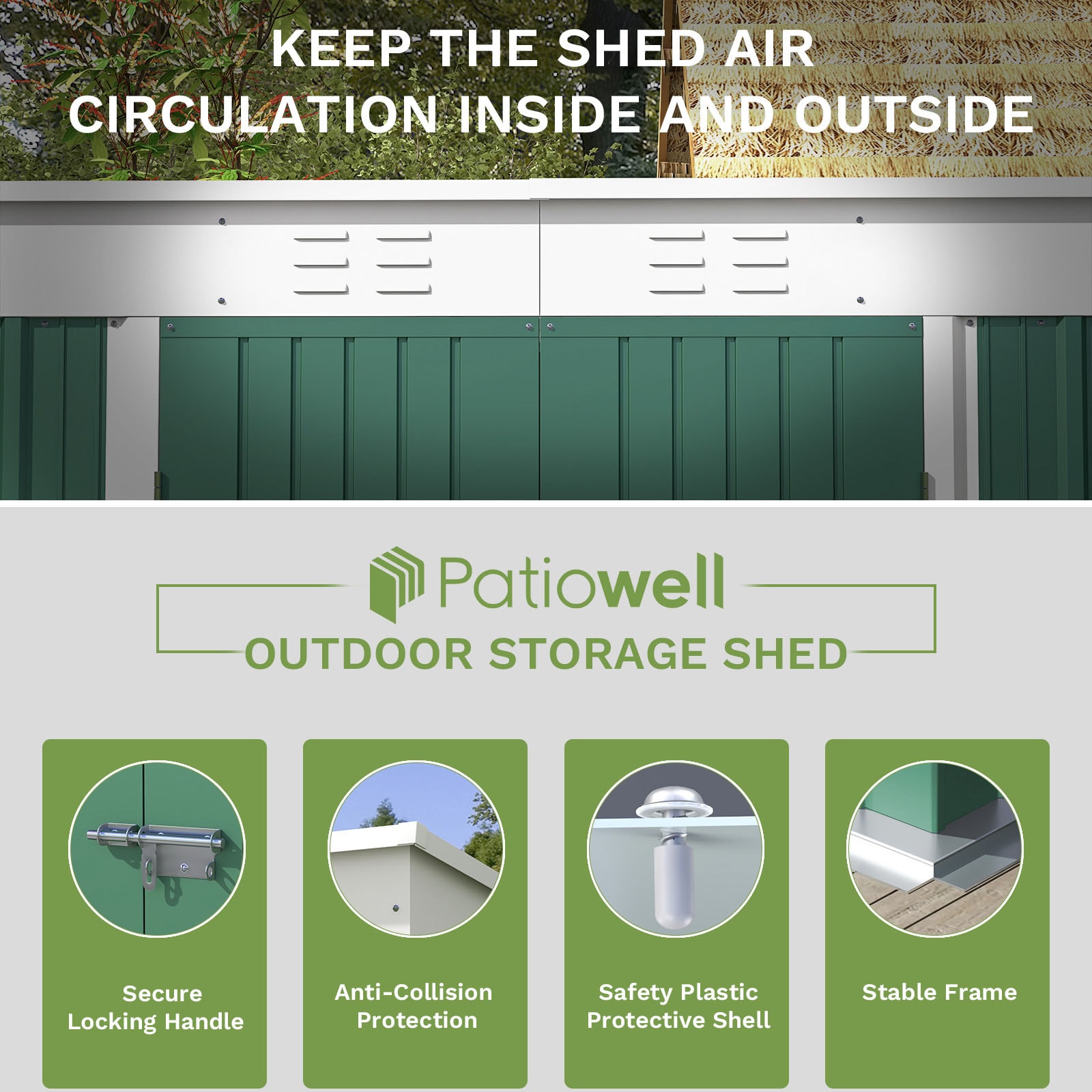 Patiowell WES-PS23-0230A-9 Metal-Storage-Buildings-Sheds - View #3