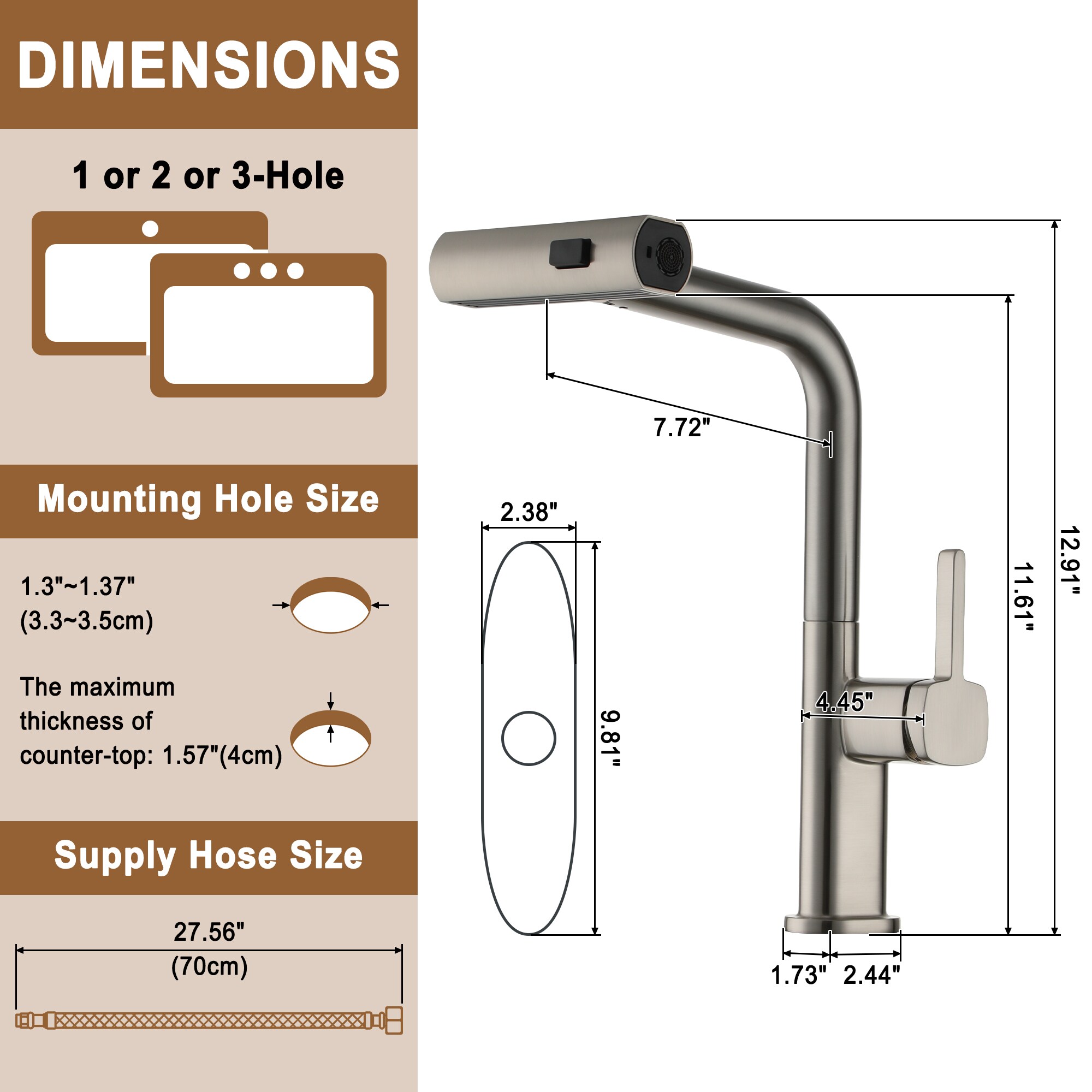 Mondawe AM-K163A-BN Kitchen-Faucets - View #8
