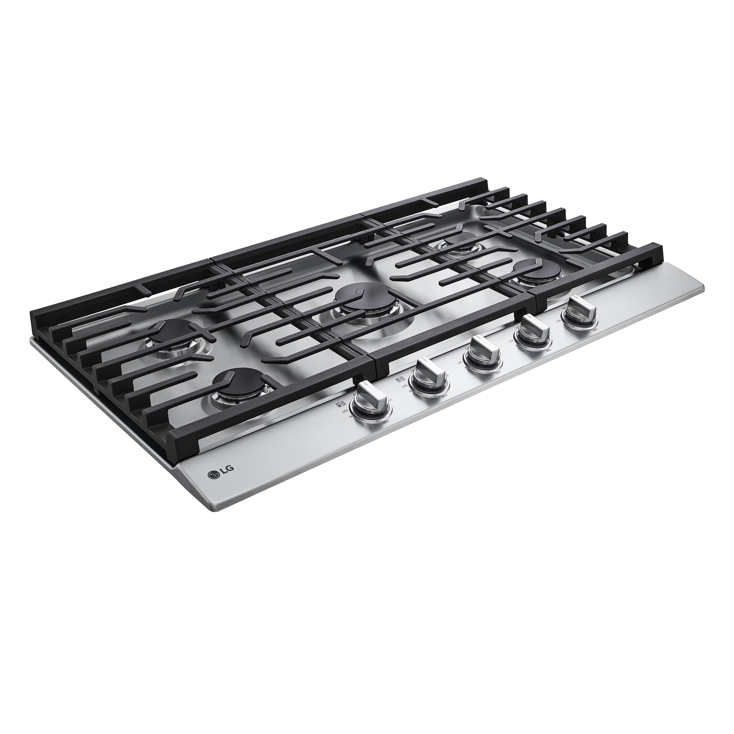 LG Electronics 36-in 5 Burners Stainless Steel Gas Cooktop in the Gas ...