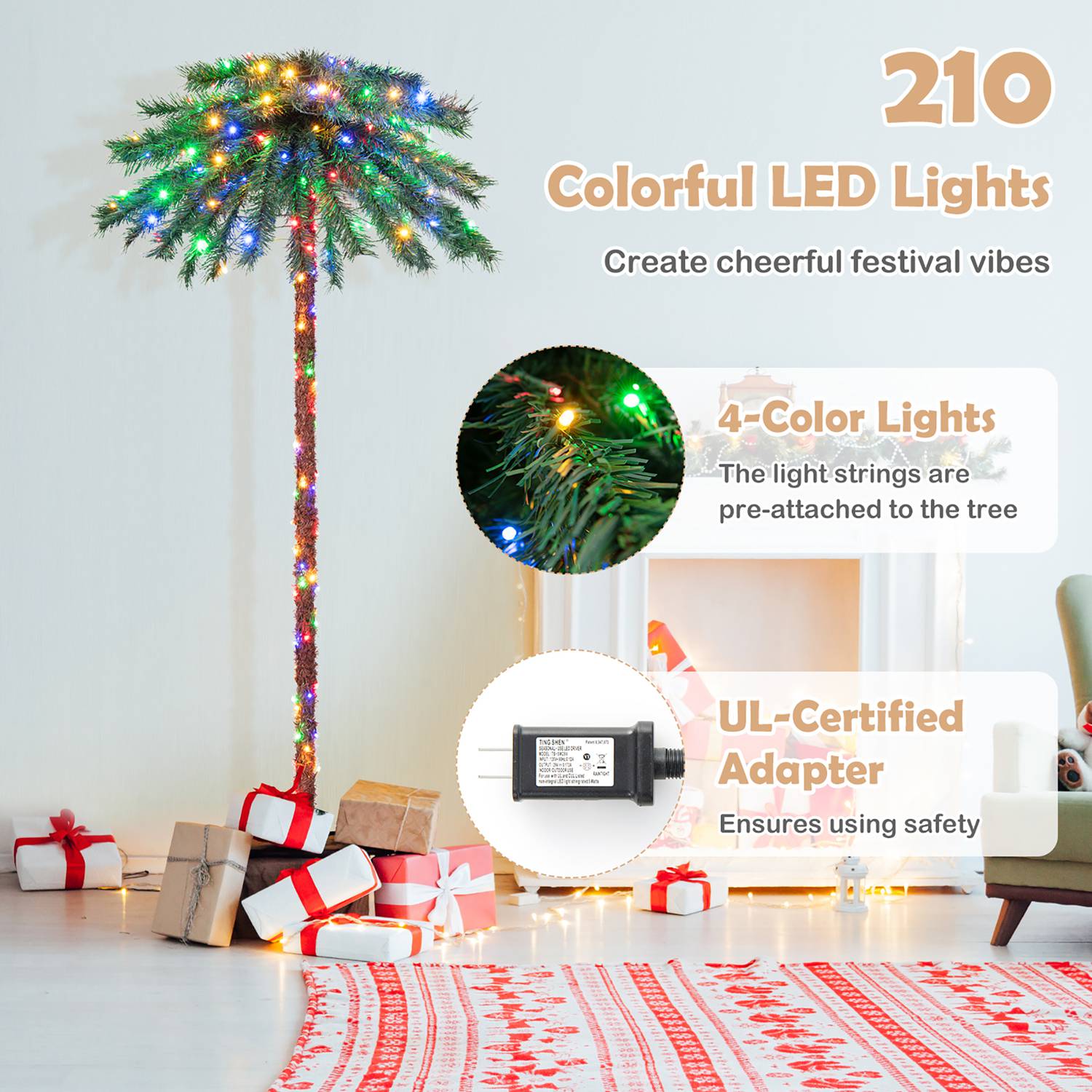 Costway CSHY001240 Artificial-Christmas-Trees - View #7