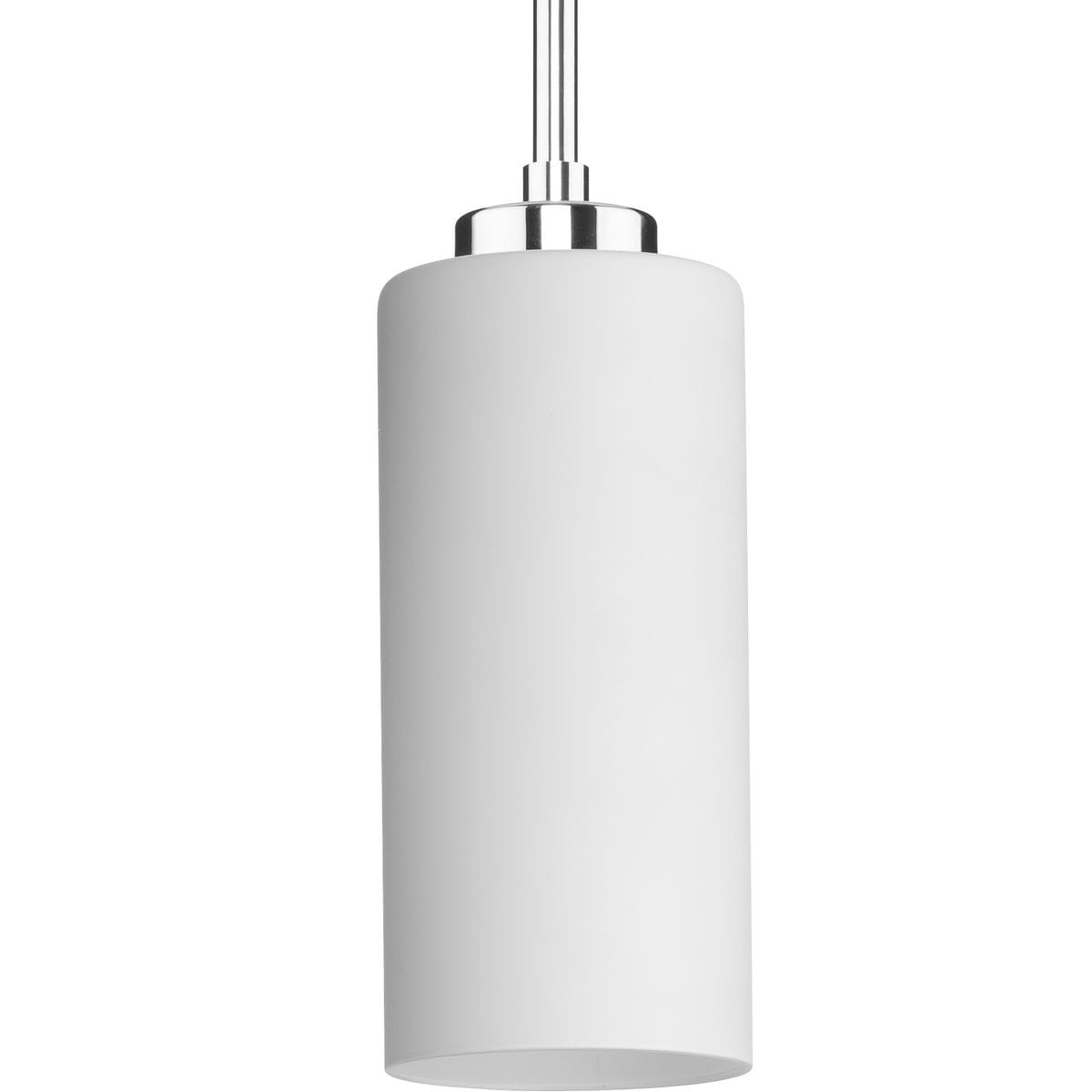 Progress Lighting P500404-015 Cofield 1 -Light Polished Chrome Transitional Etched glass Cylinder Mini Hanging Pendant light
