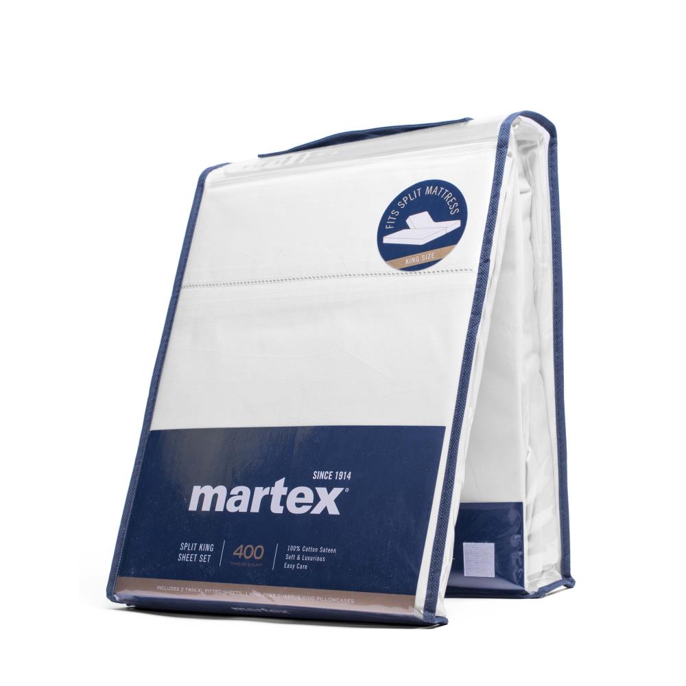 Martex 400 Thread Count Solid Sateen Cotton Ivory Full Sheet Set