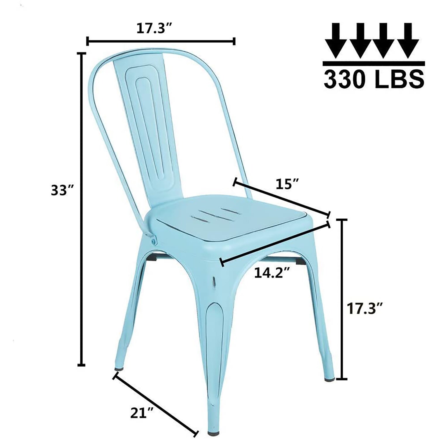 CASAINC YY0002A-LB Dining-Chairs - View #4