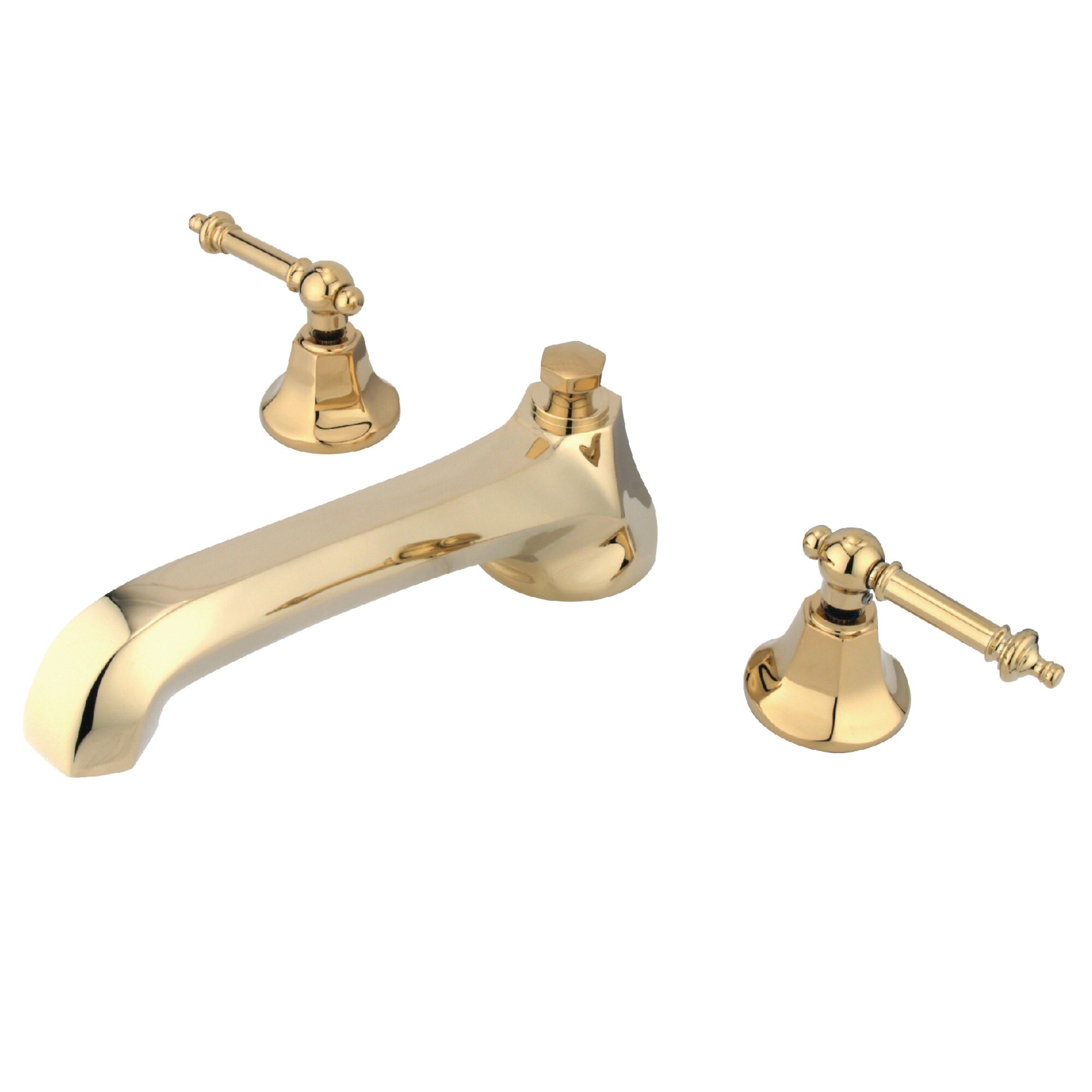 Kingston Brass WLKS4302TL Metropolitan Polished brass 2-handle Deck-mount Roman Low-arc Bathtub Faucet ( Valve Included )