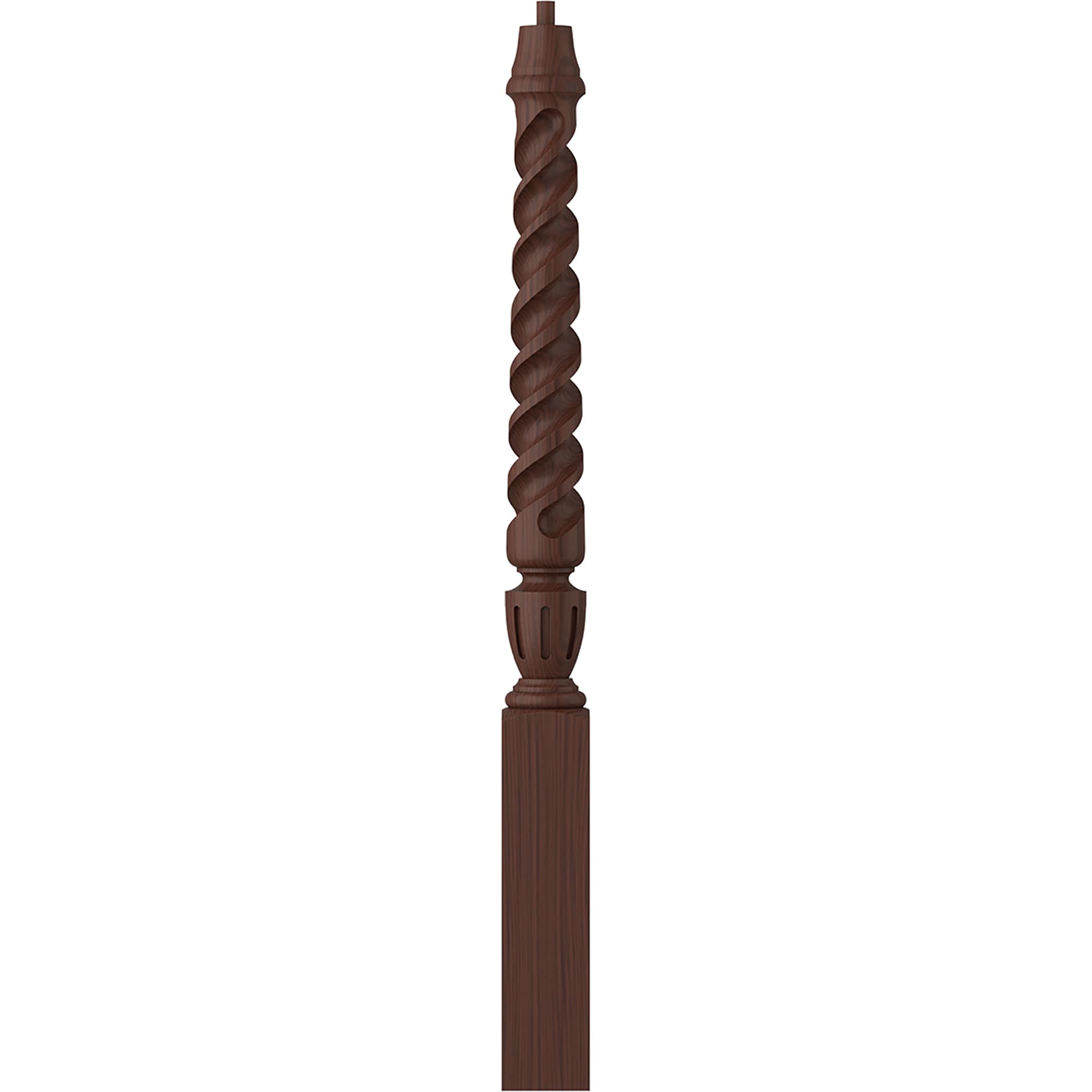 L.J. Smith Stair Systems LJT-3010-W Regent 3.5-in x 43-in Unfinished Walnut Starting Stair Newel Post