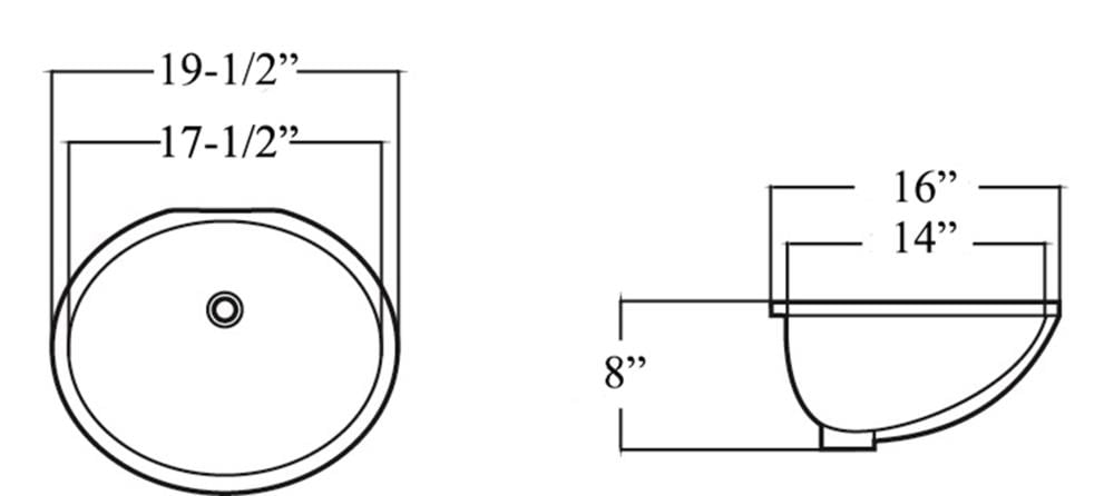 Kingsman Hardware UV1916 Bath-Sink - View #2